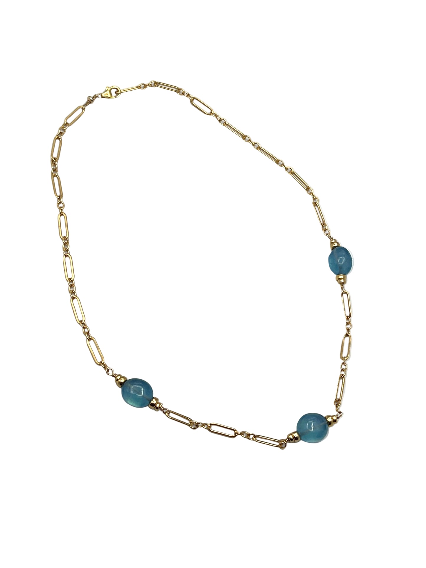 Aquamarine Gold Filled Necklace