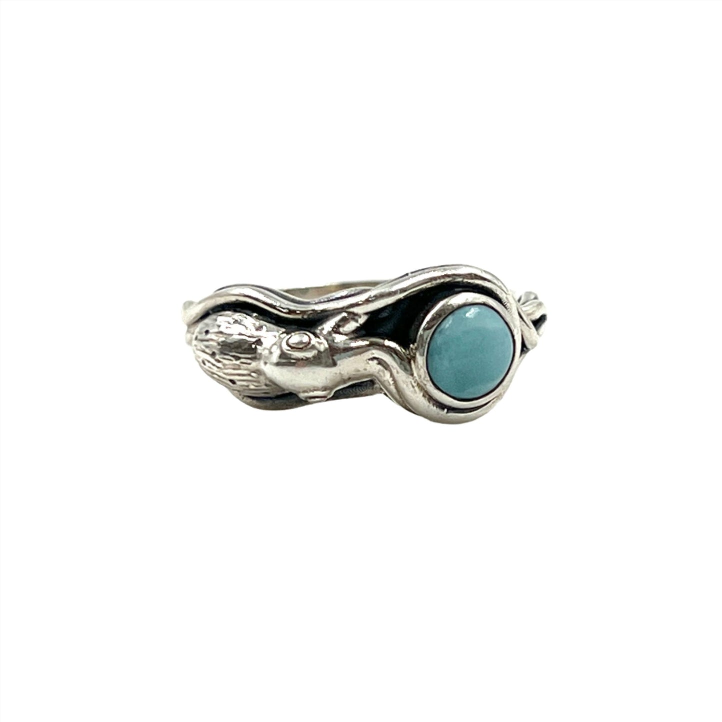 Larimar Octopus Ring