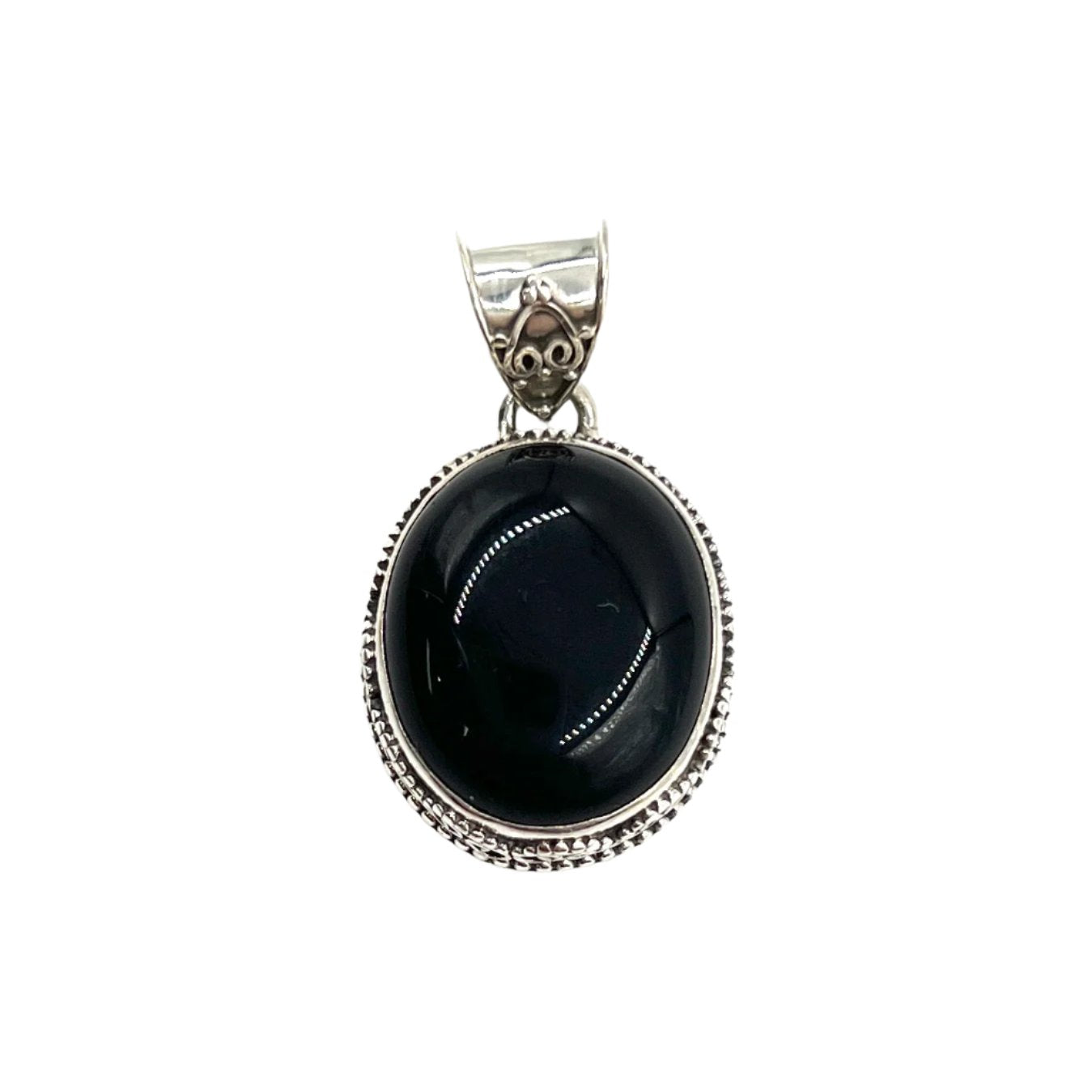 Onyx Filigree Oval Pendants