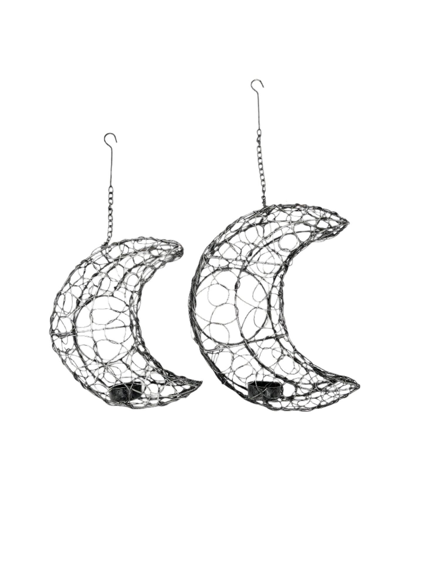 Metal Moon Hanging Candle Holder