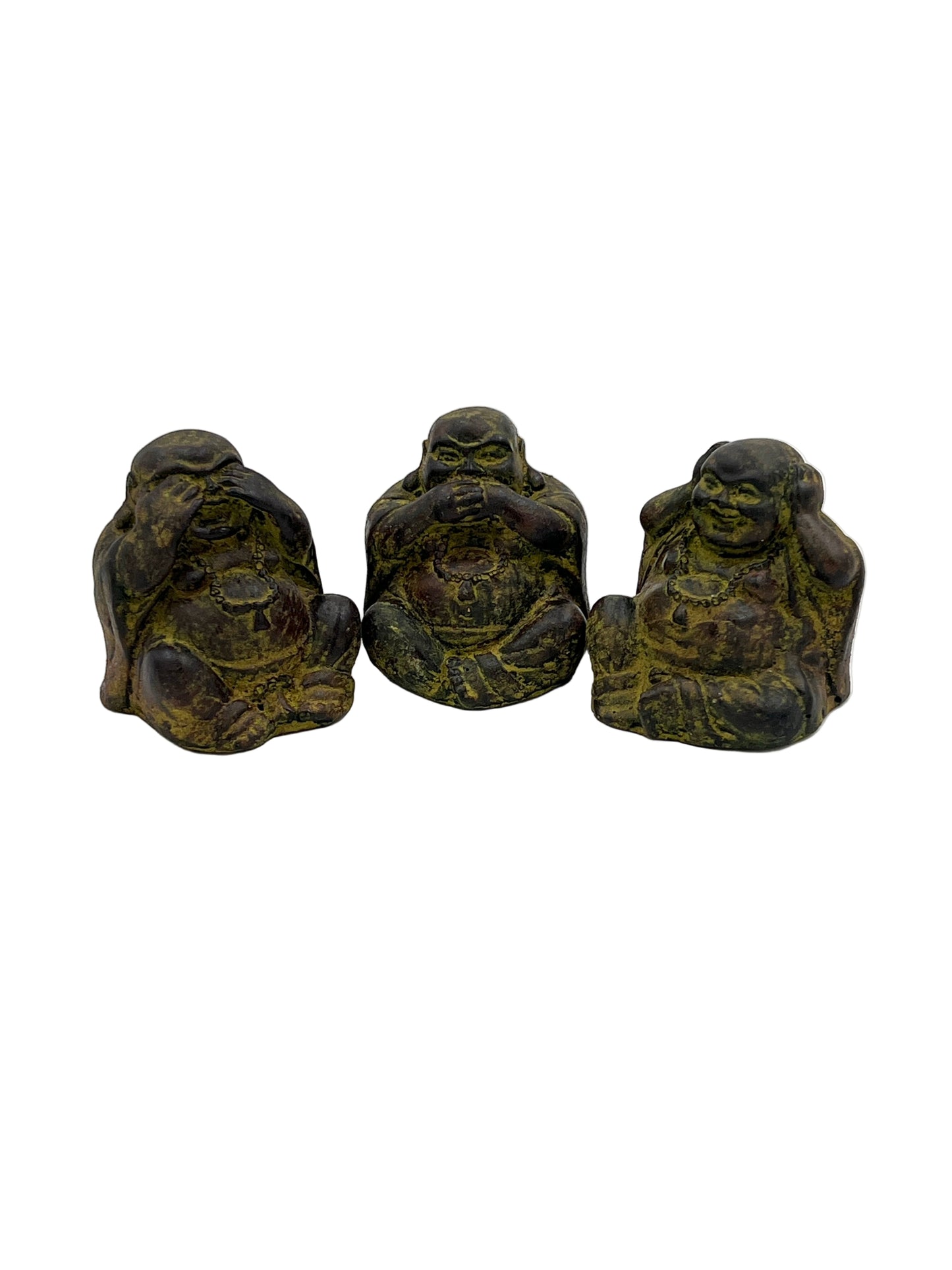 Resin Buddha See No Evil, Hear No Evil, Speak No Evil Set