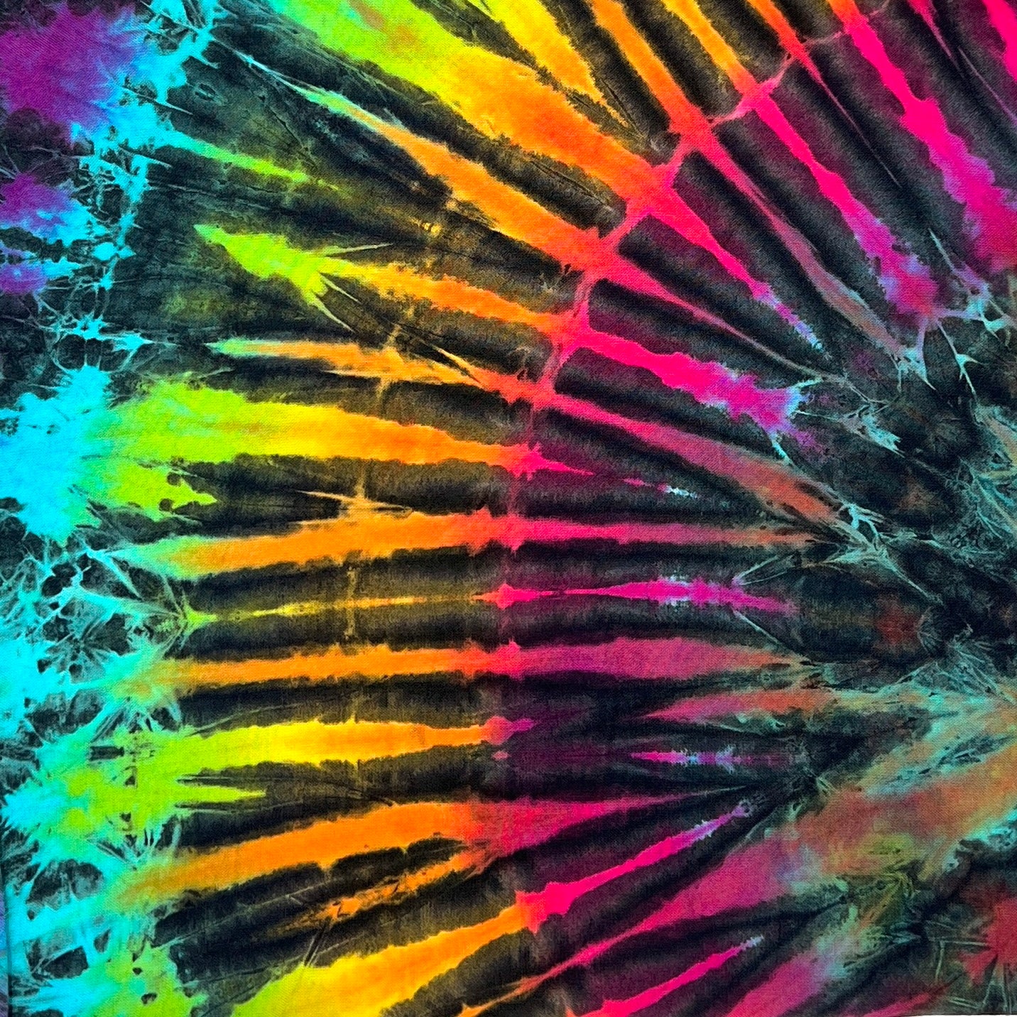 Tie Dyed Rayon Wide-Leg Pants