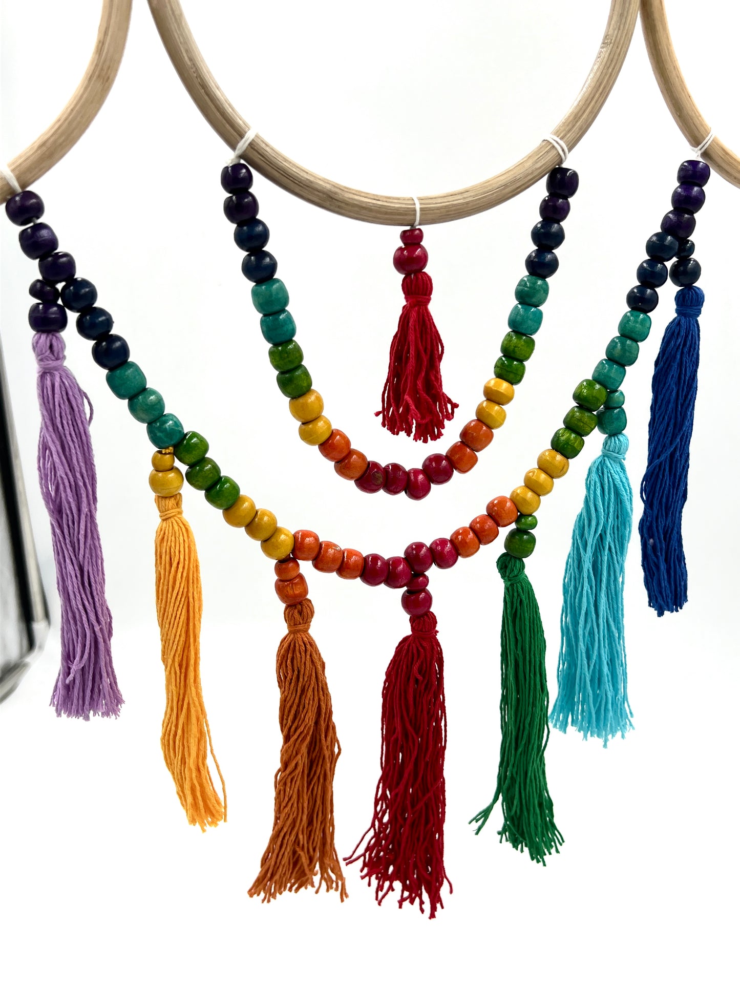 Rainbow Triple Moon Goddess Dream Catcher