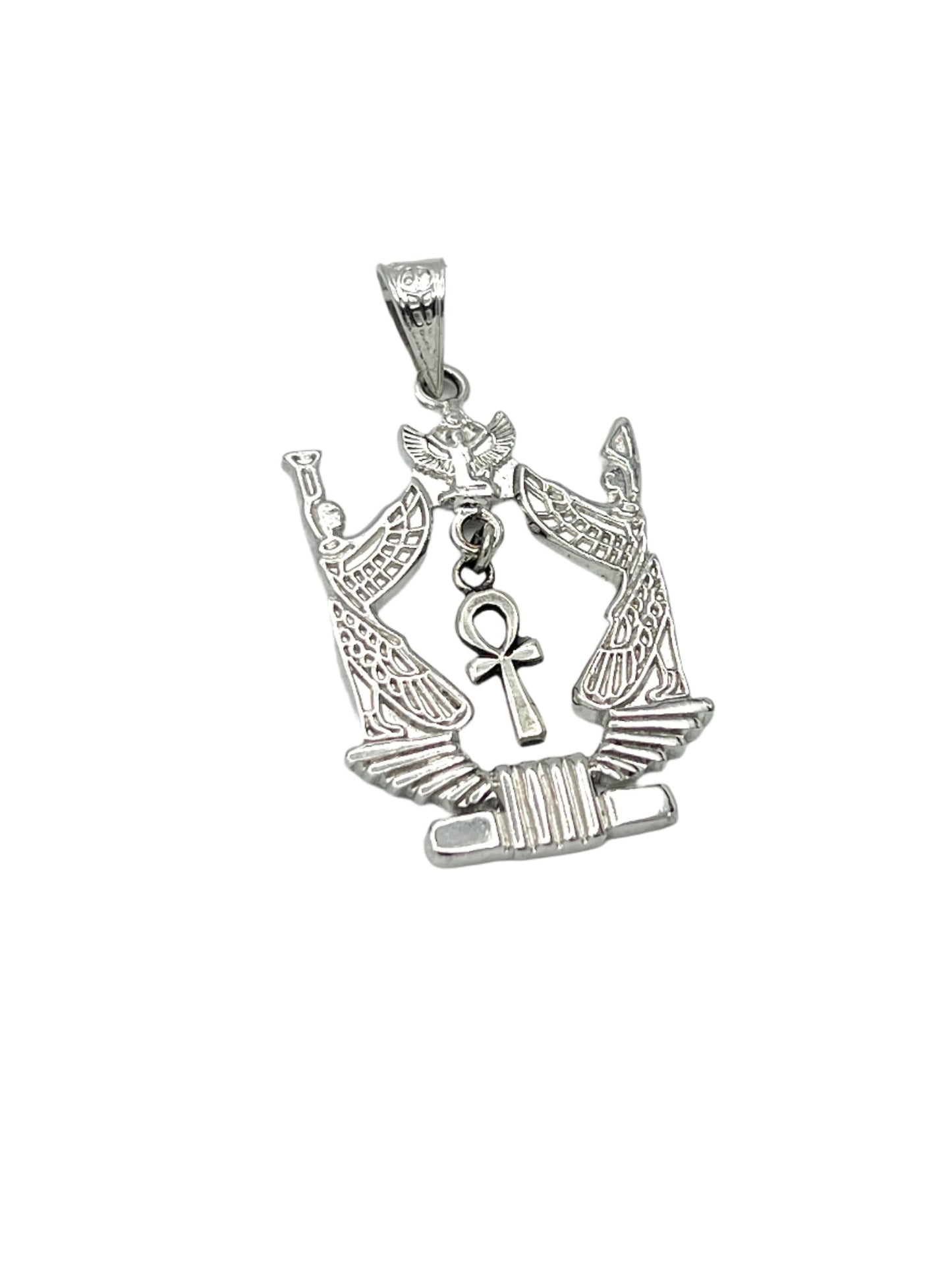 Silver Isis & Ankh Pendant