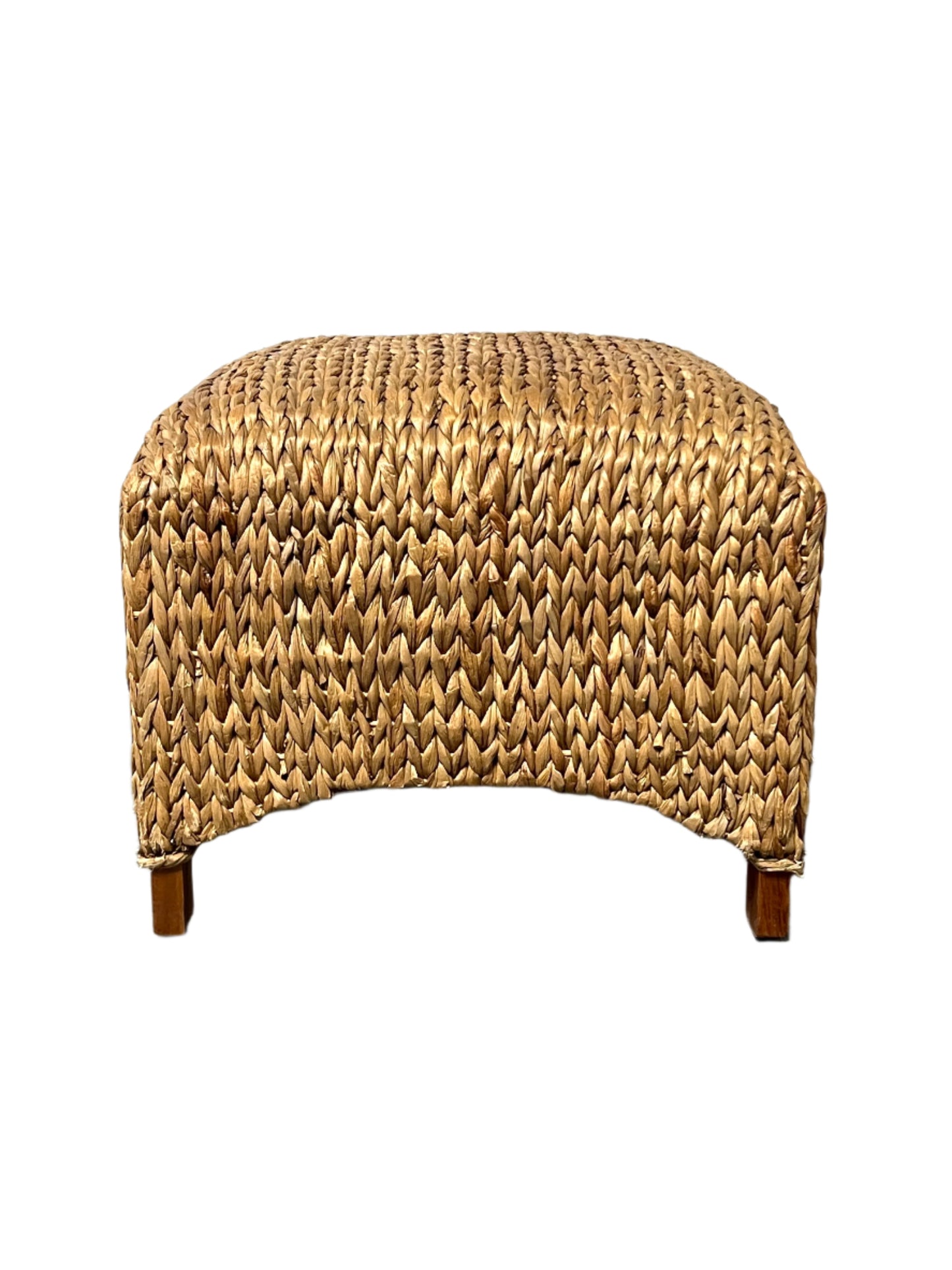 Teakwood & Water Hyacinth Ottoman