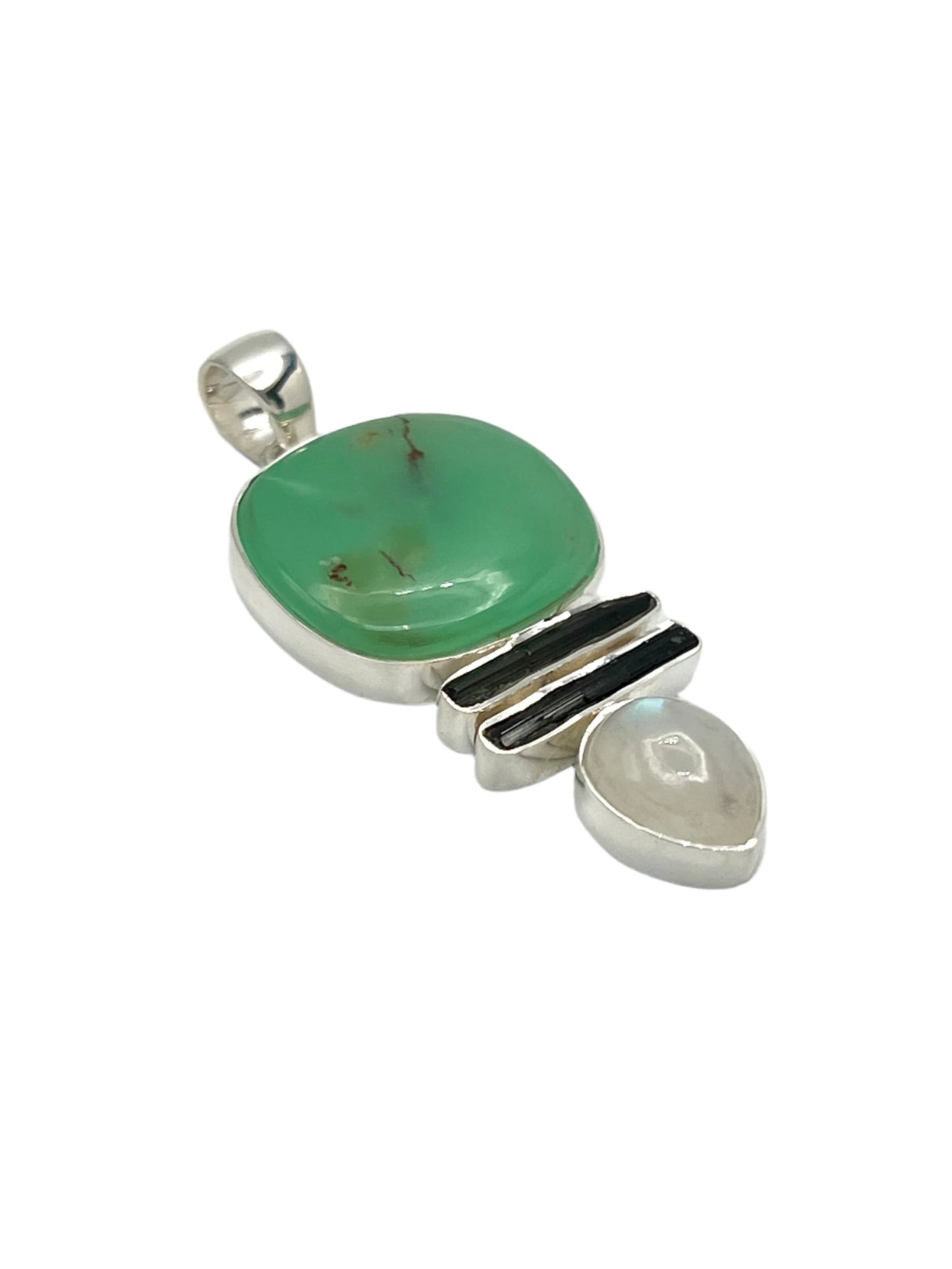Sterling Silver Chrysoprase Pendants
