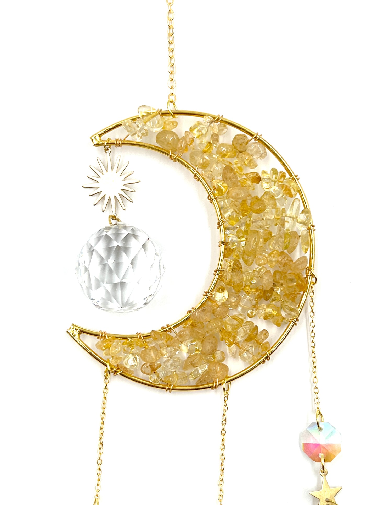 Crystal Crescent Moon Sun Catcher