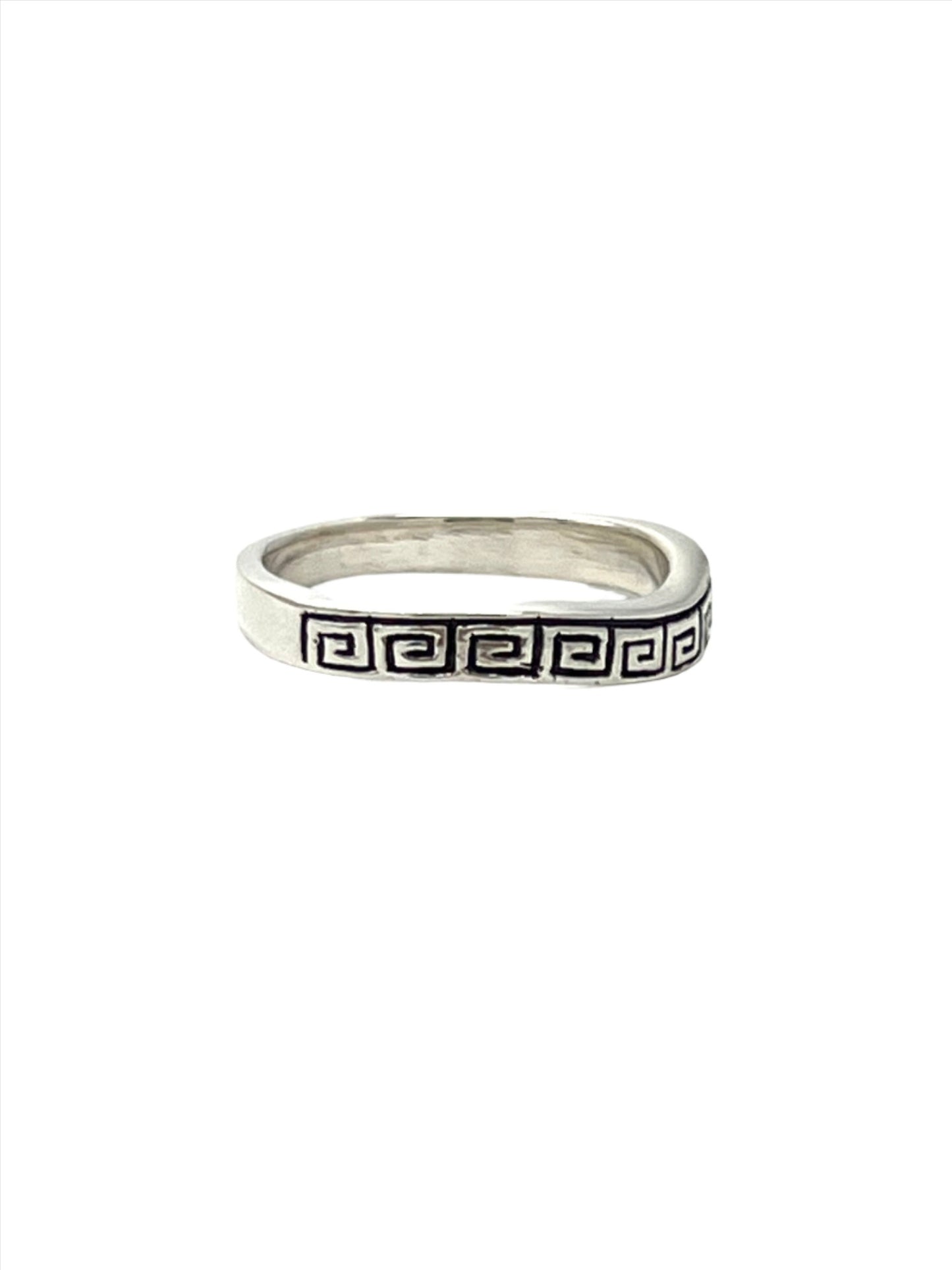 Sterling Silver Greek Meander Ring