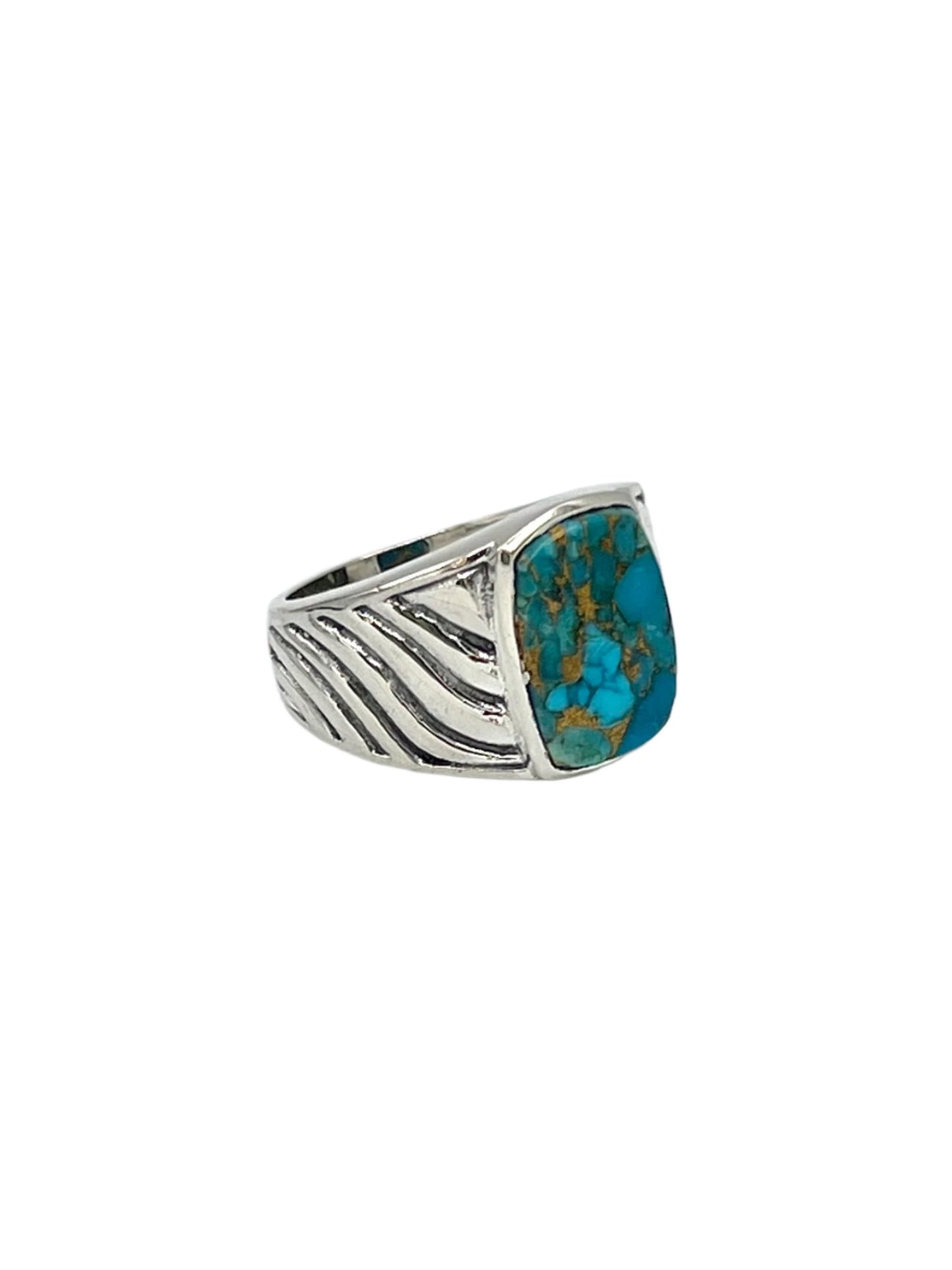 Sterling Silver Gemstone Wave Design Rings