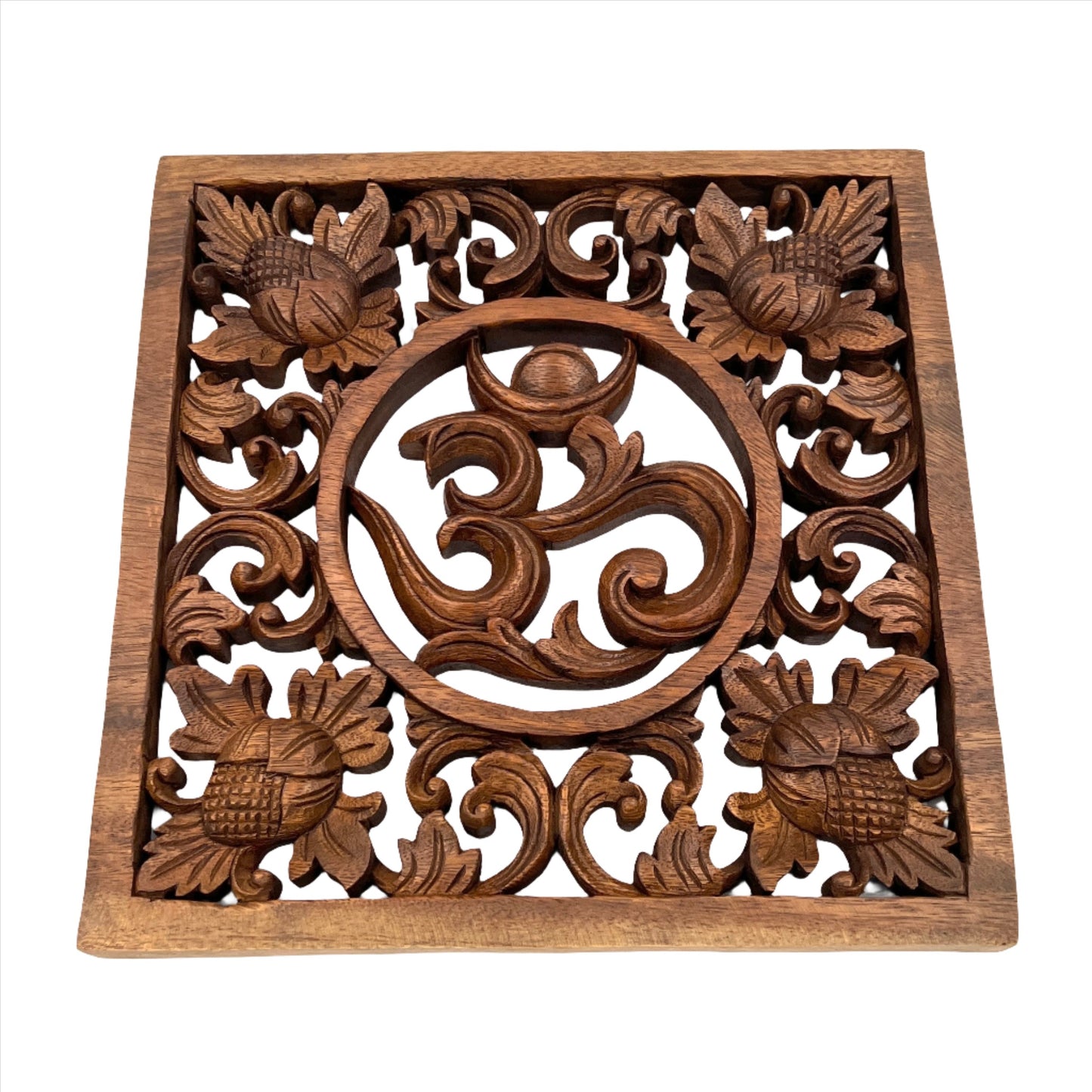 Om Mandala Panel Carving
