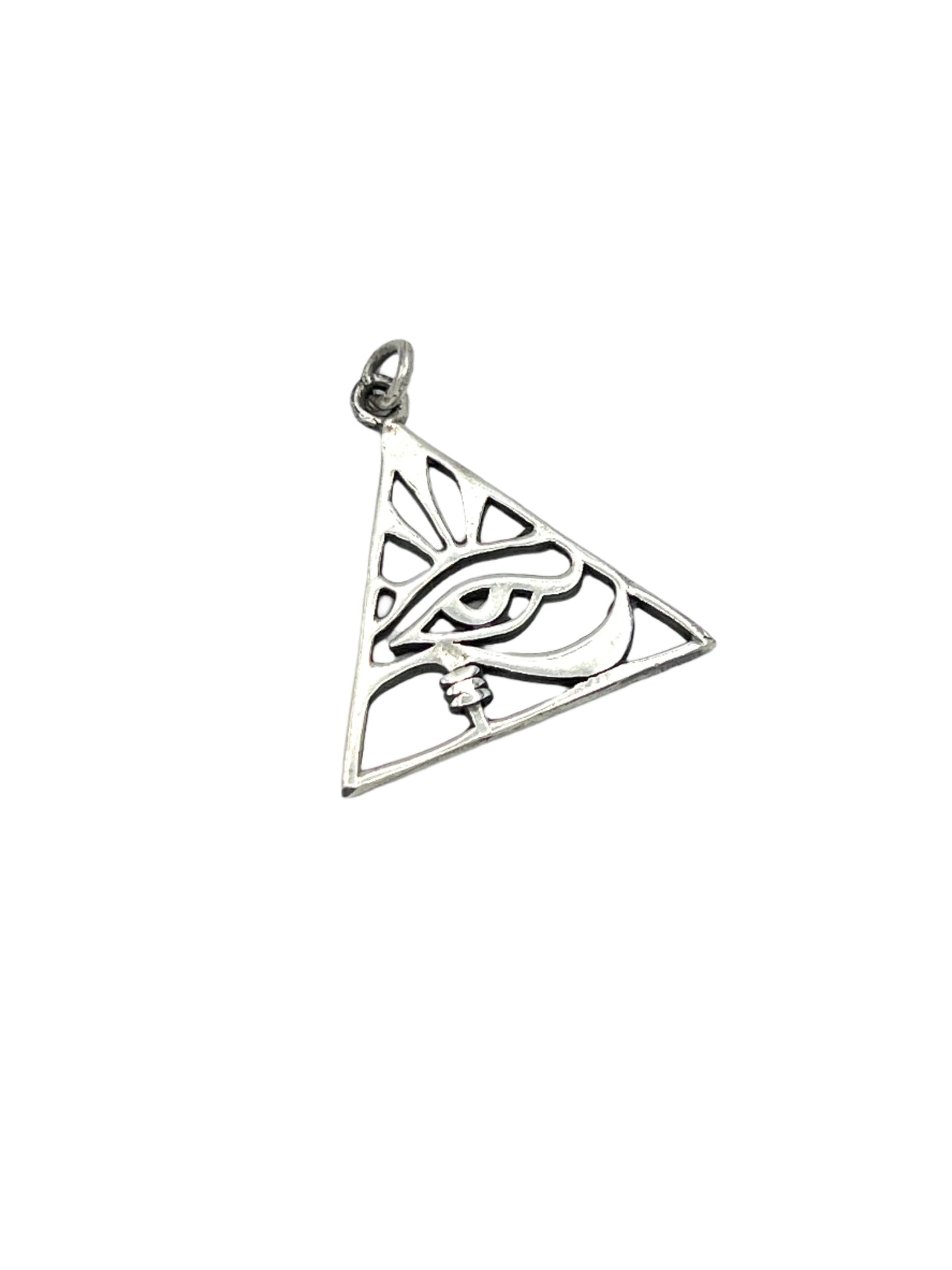 Silver Eye of Horus Pyramid Pendant