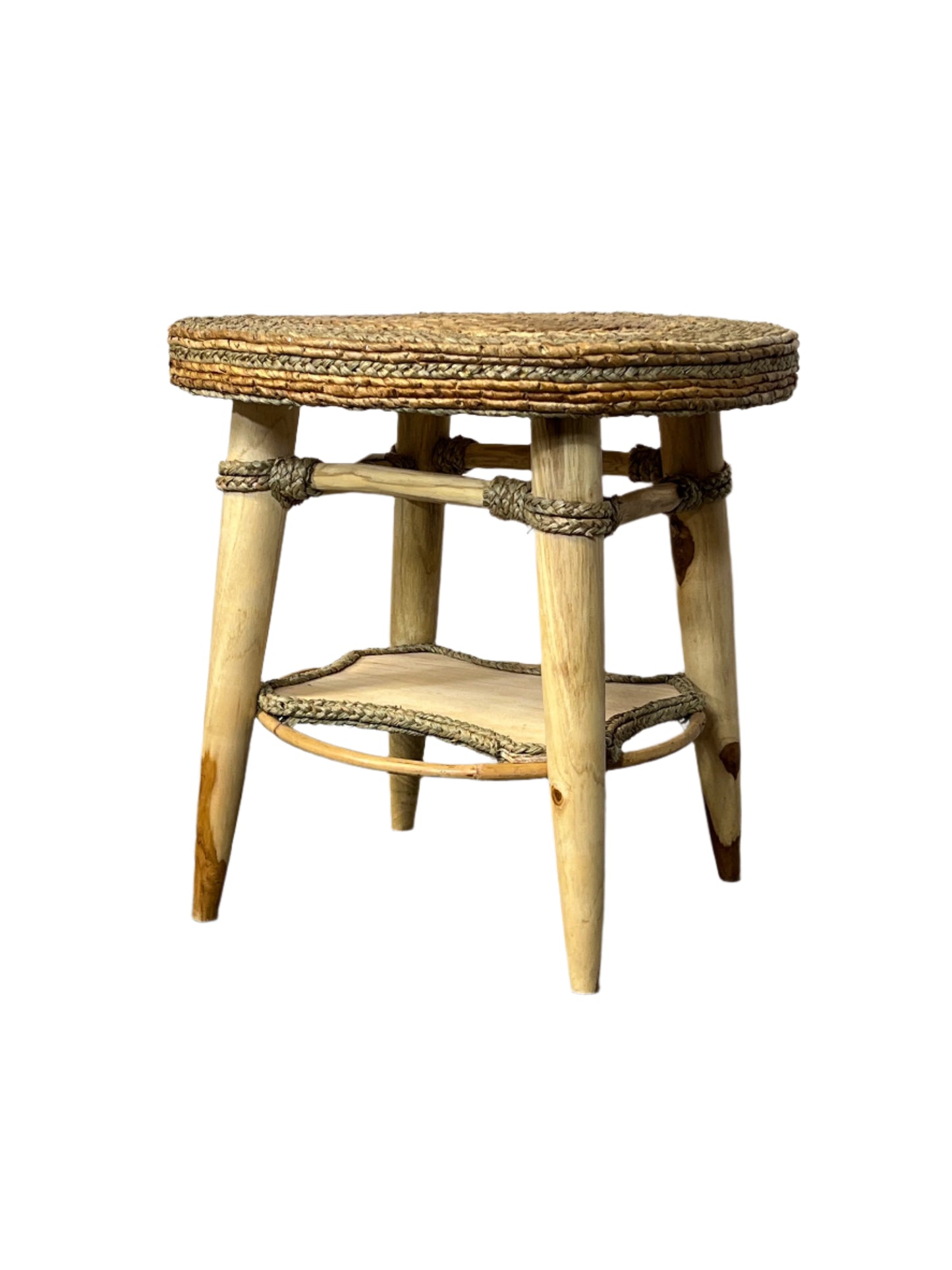 Teakwood & Banana Leaf Table & Stool Sets