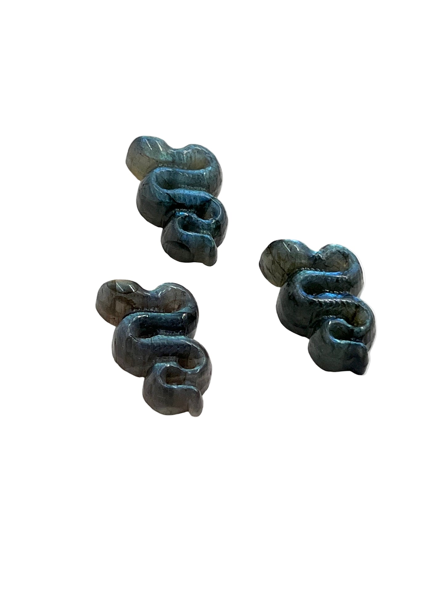 Labradorite Snake Carving