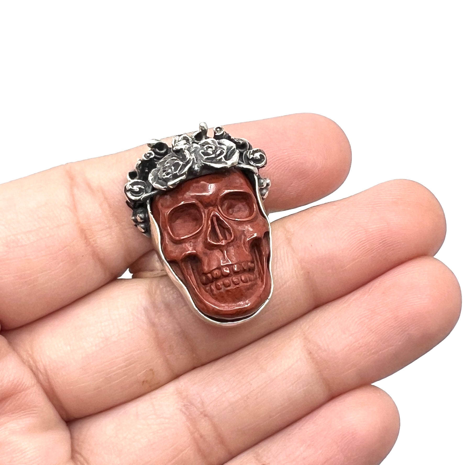Bertha Skull Red Jasper Ring Bertha Skull Red Jasper Ring