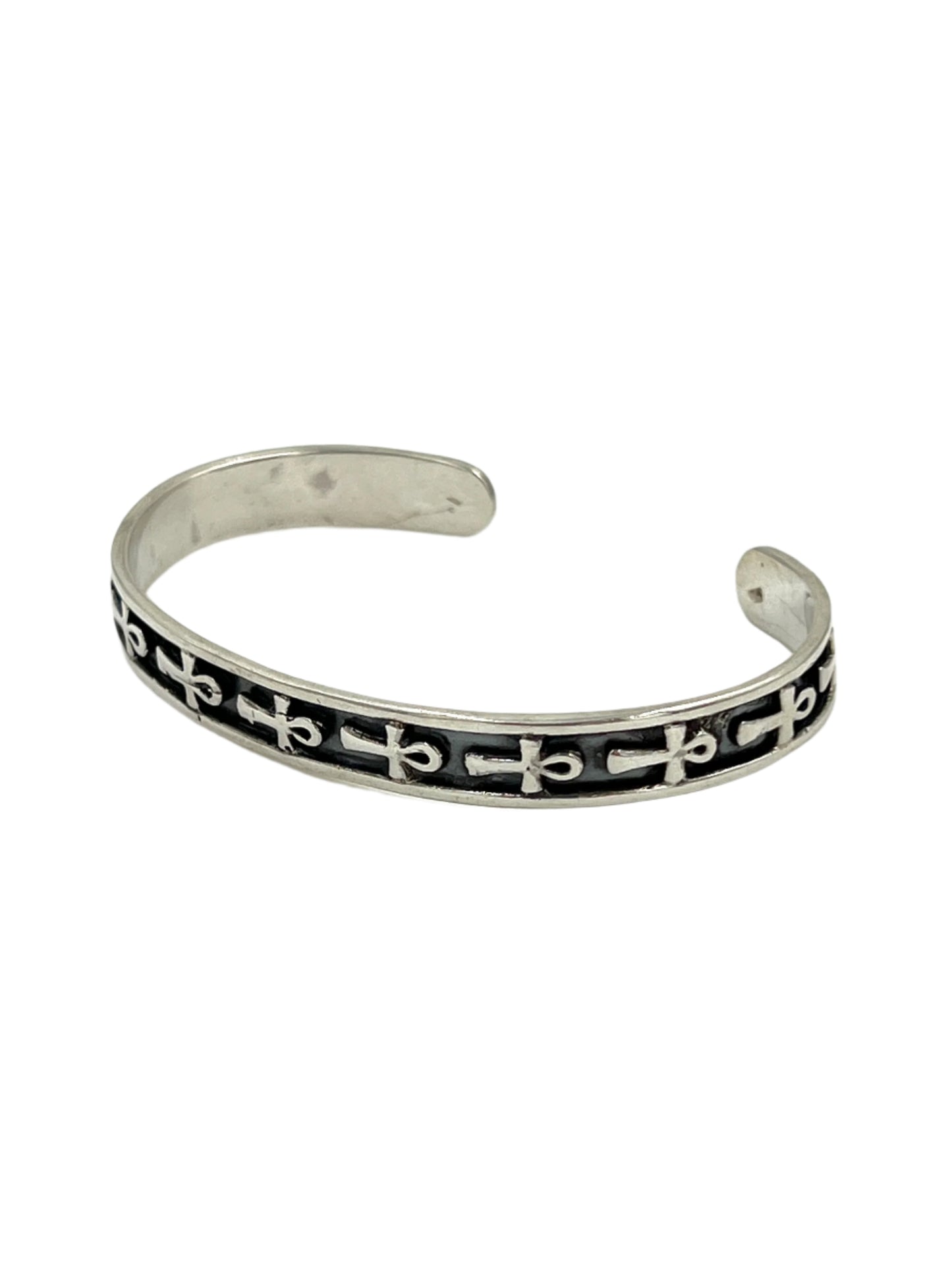 Silver Ankh Cuff Bracelets
