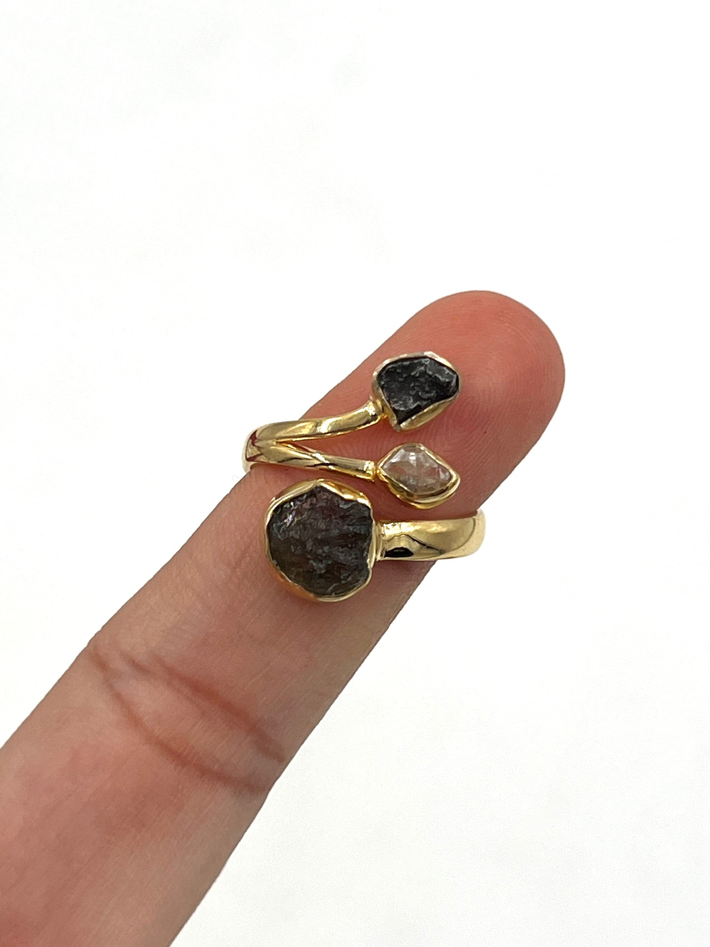 Moldavite, Pakimer & Meteorite Rings