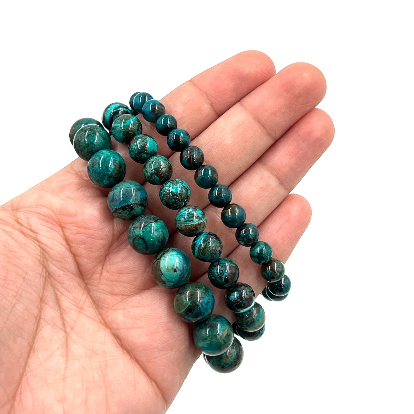 Chrysocolla Beaded Bracelets