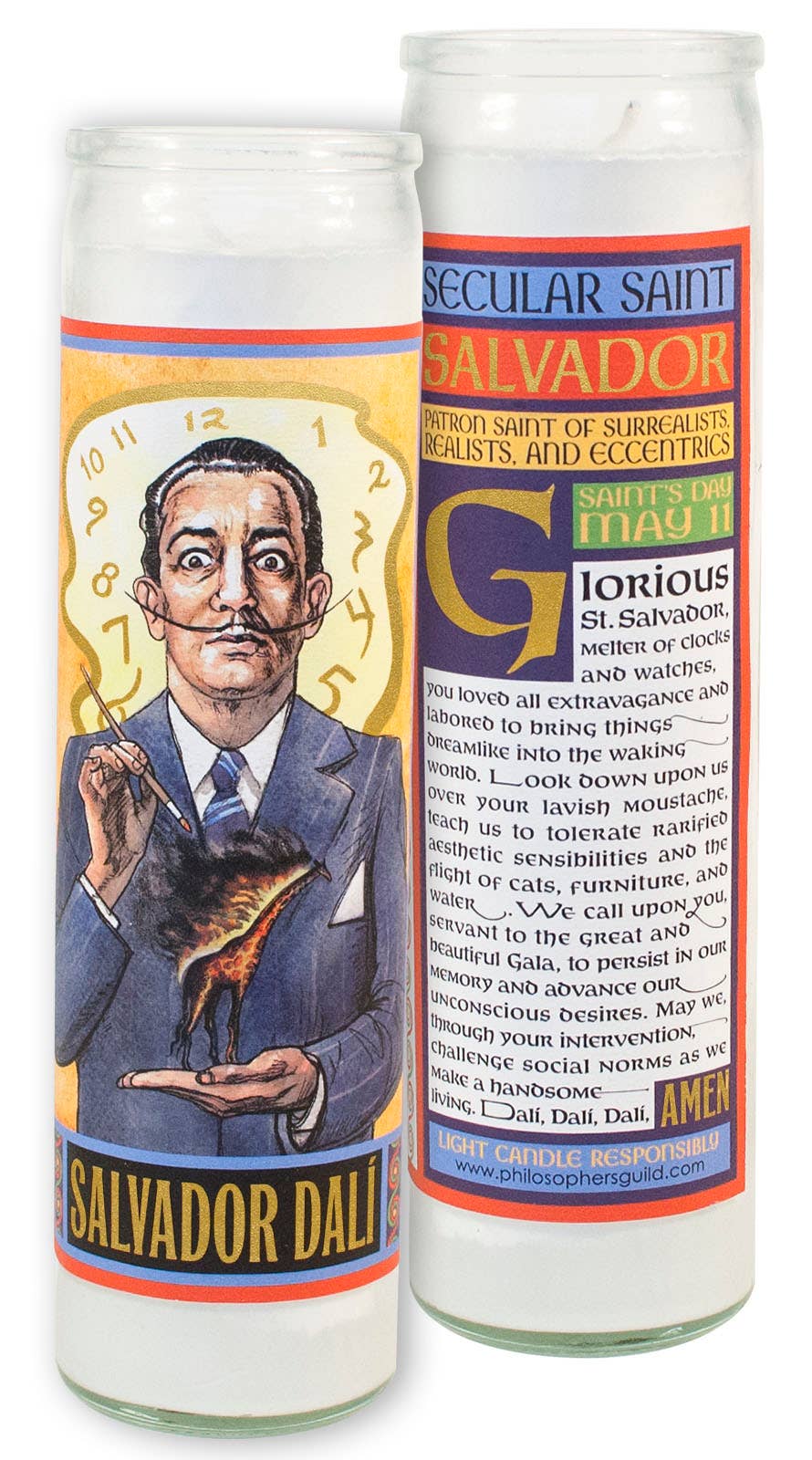 Salvador Dali Secular Saint Candle