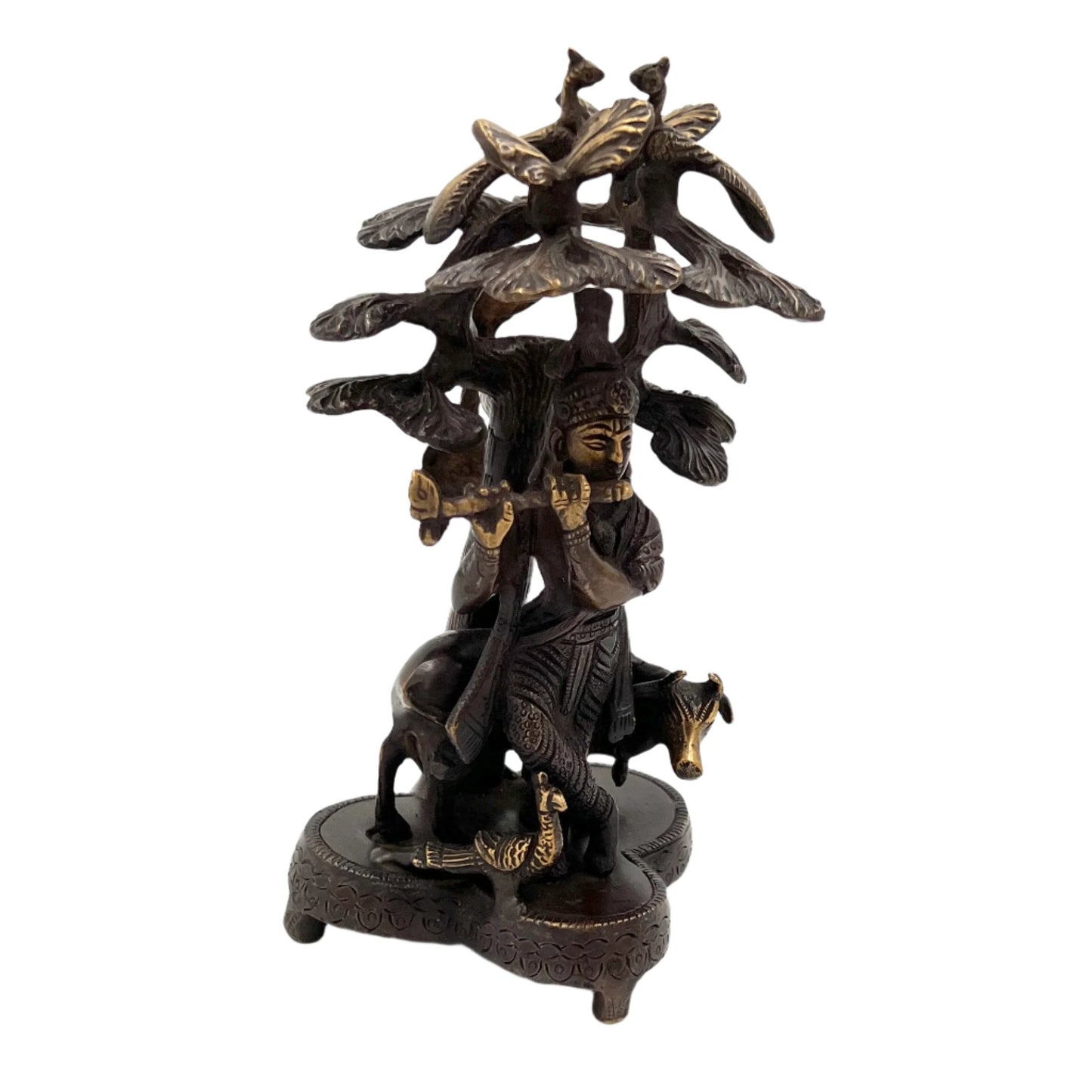 Brass Krishna and Radha Statue