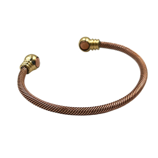 Thin Rope w/ Ball Copper Magnetic Bracelet