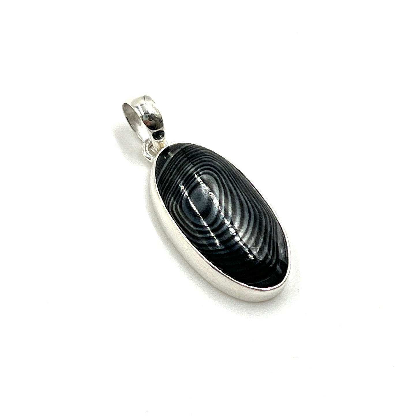 Psilomelane Oval/Round Pendants