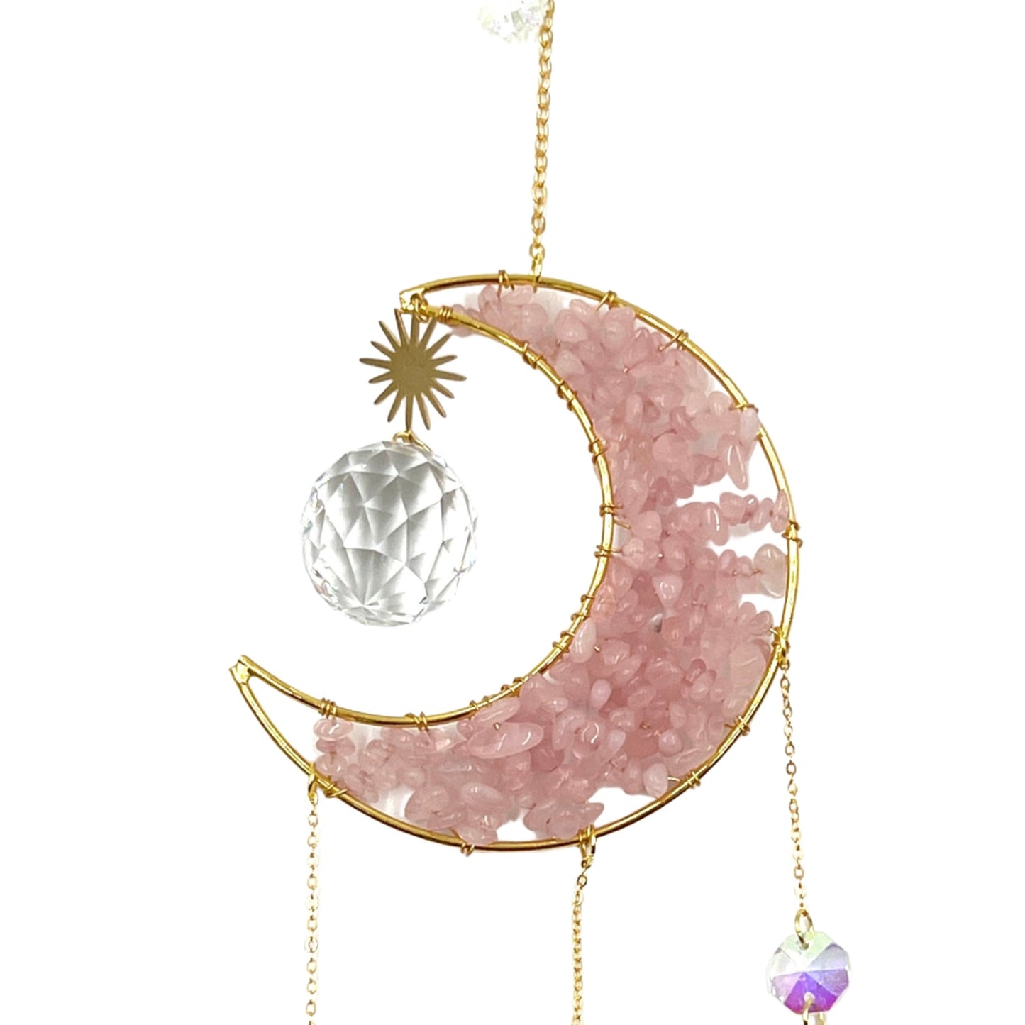 Crystal Crescent Moon Sun Catcher