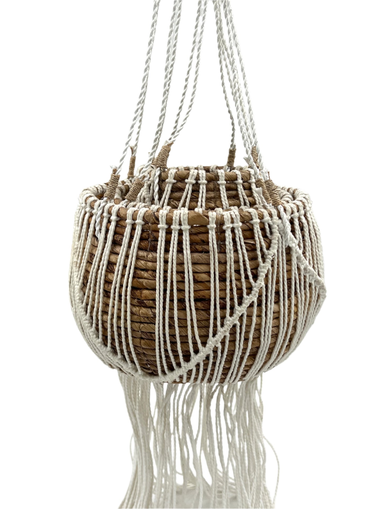 Banana Leaf White Hanging Plant Basket Sets