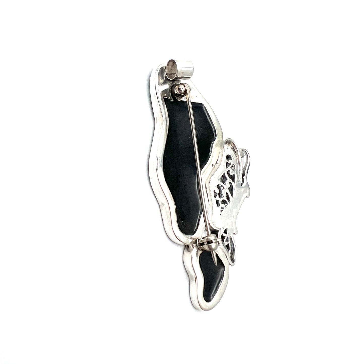Sterling Silver Abalone Butterfly Pendant/Brooch