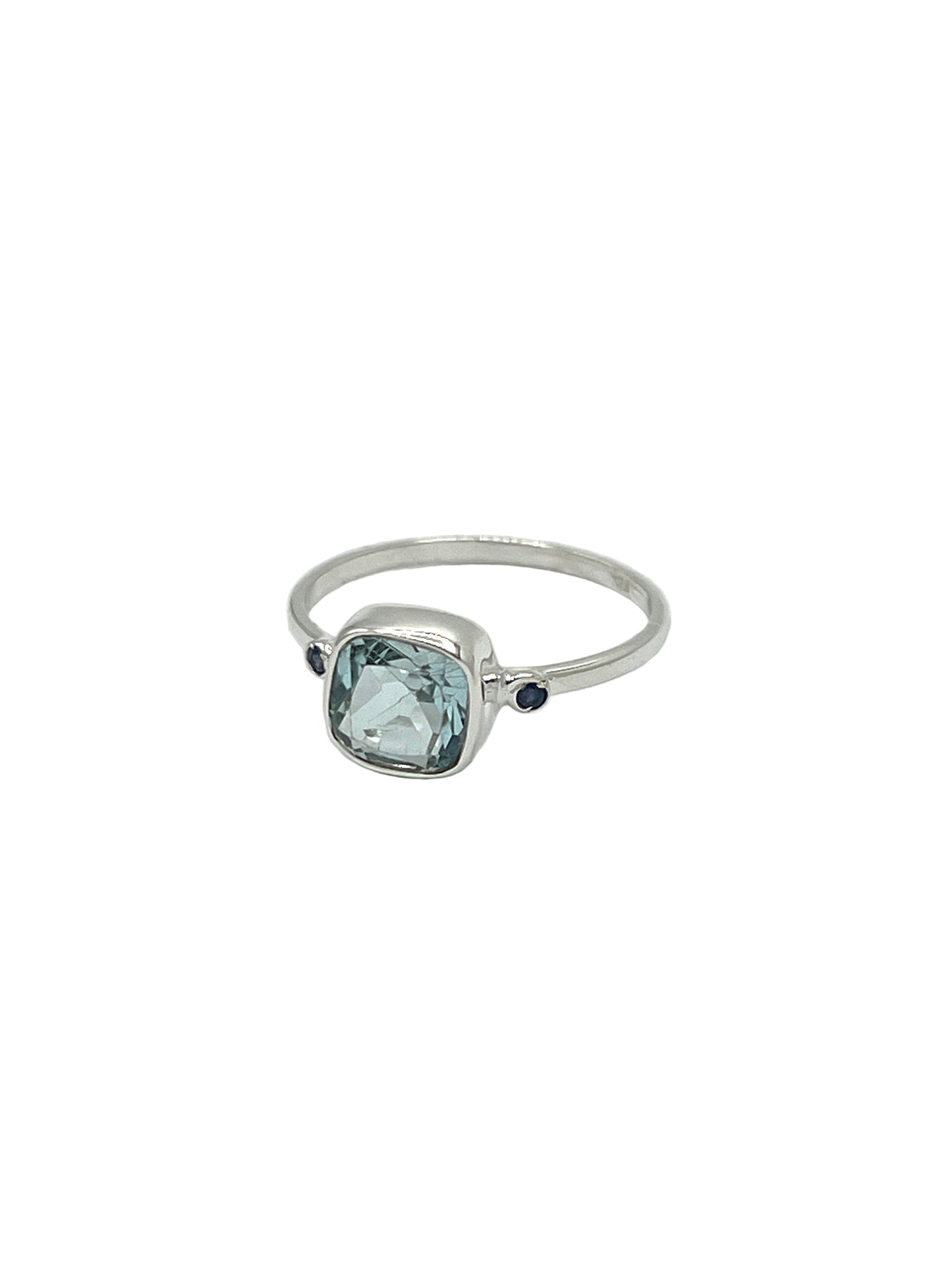 Faceted Square Gemstone Ring