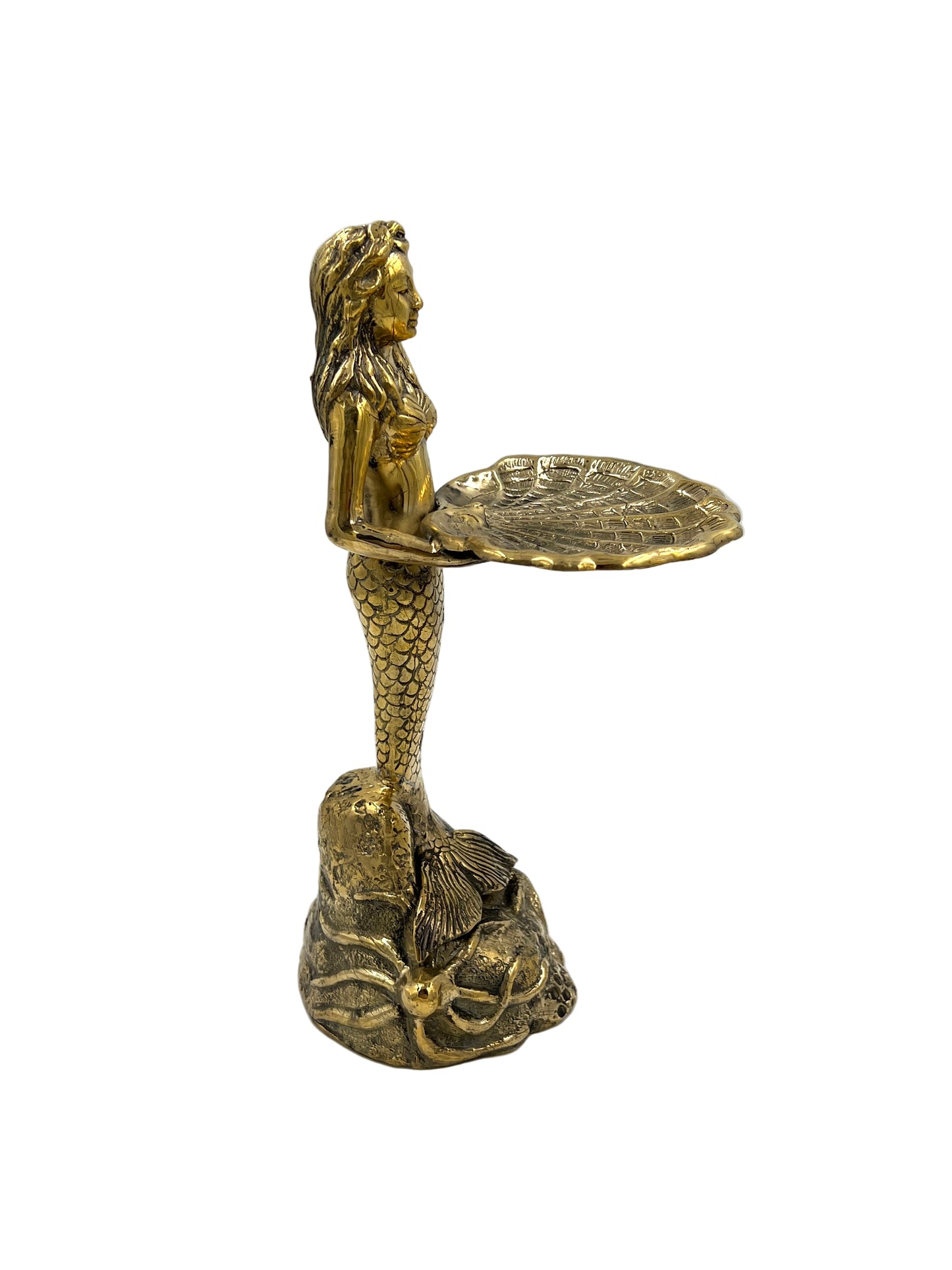 Bronze Mermaid Shell Tray