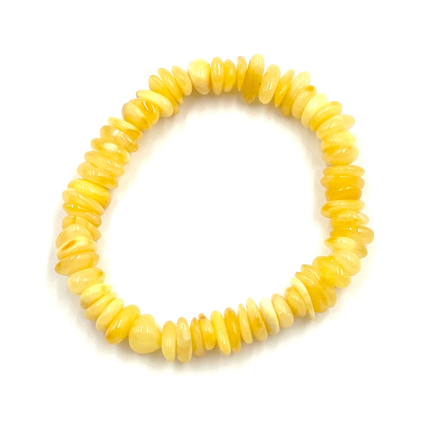 Polished Butterscotch Amber Stretchy Bracelets