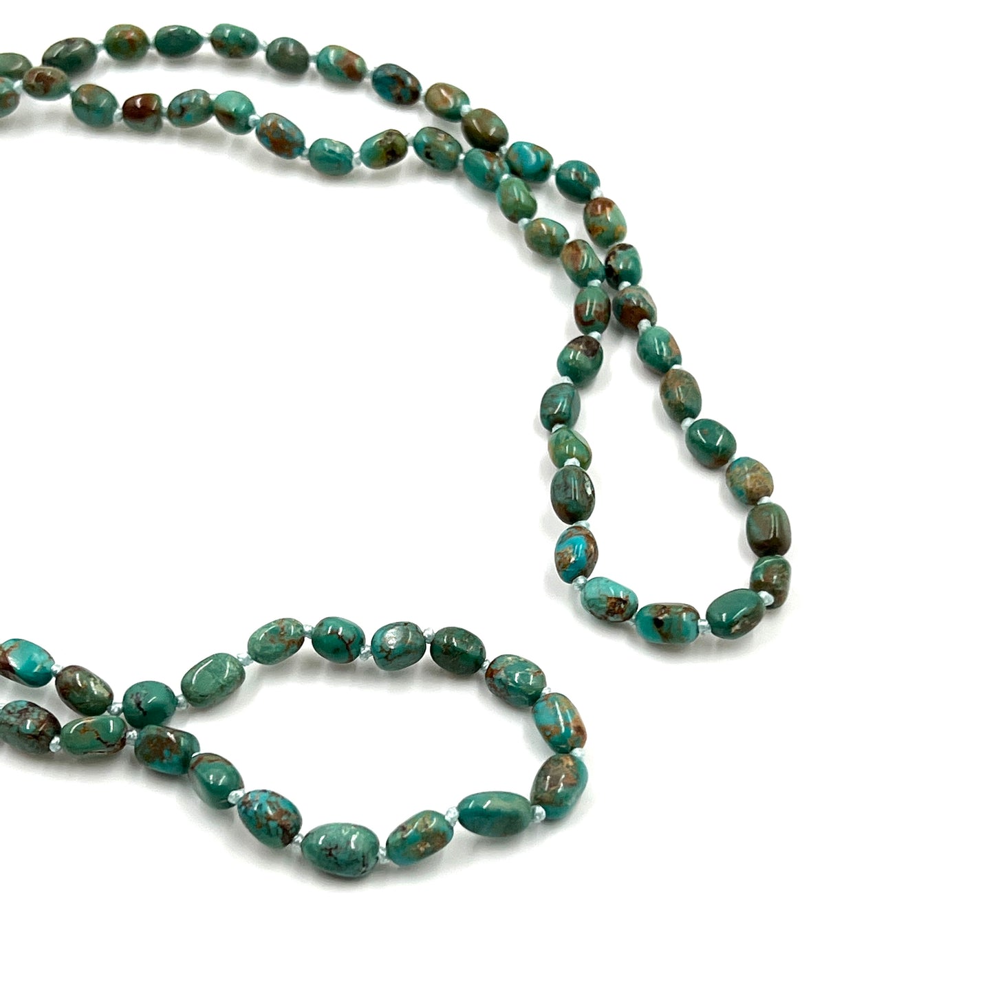 Hand Knotted Beaded Turquoise Necklace