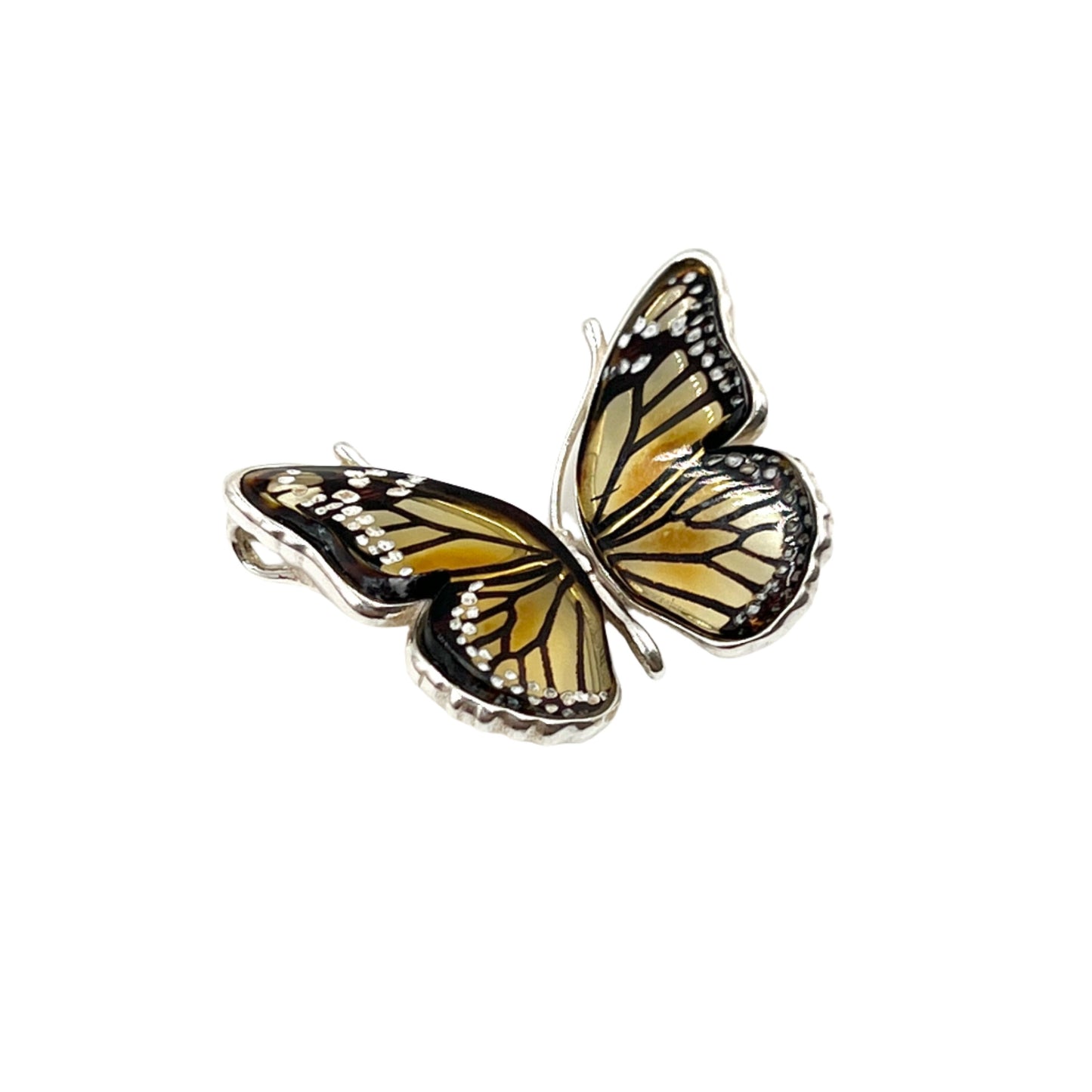 Amber Butterfly Pendants