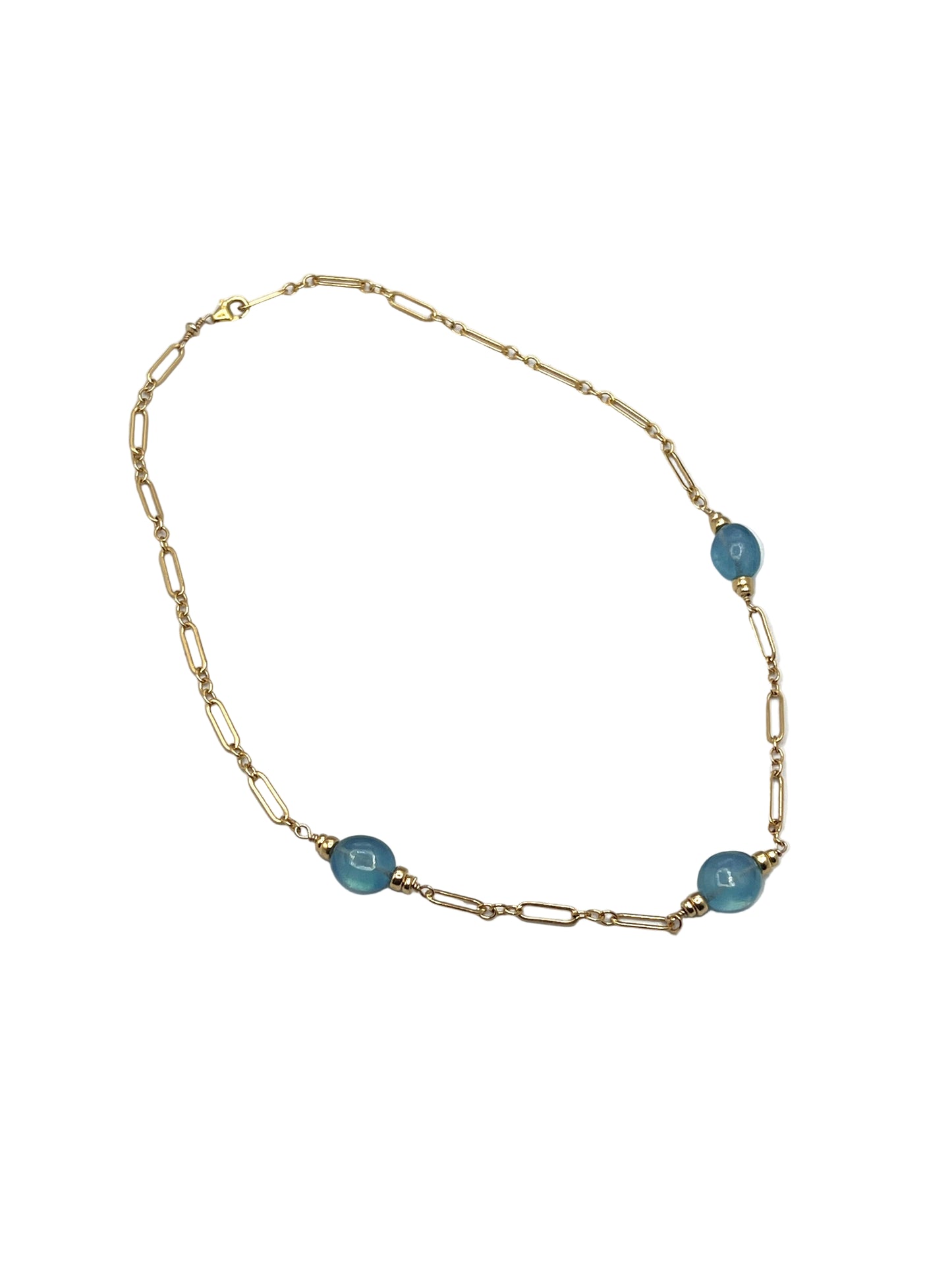 Aquamarine Gold Filled Necklace