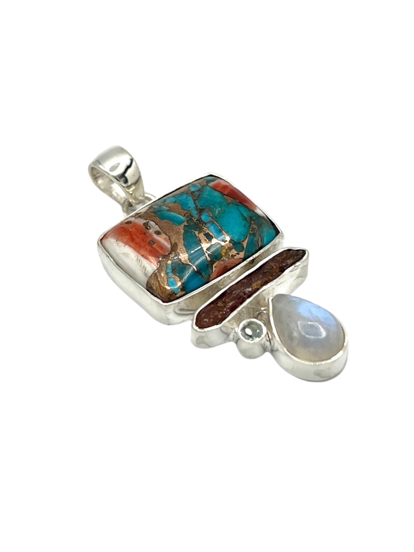 Spiny Oyster Shell Turquoise Pendants