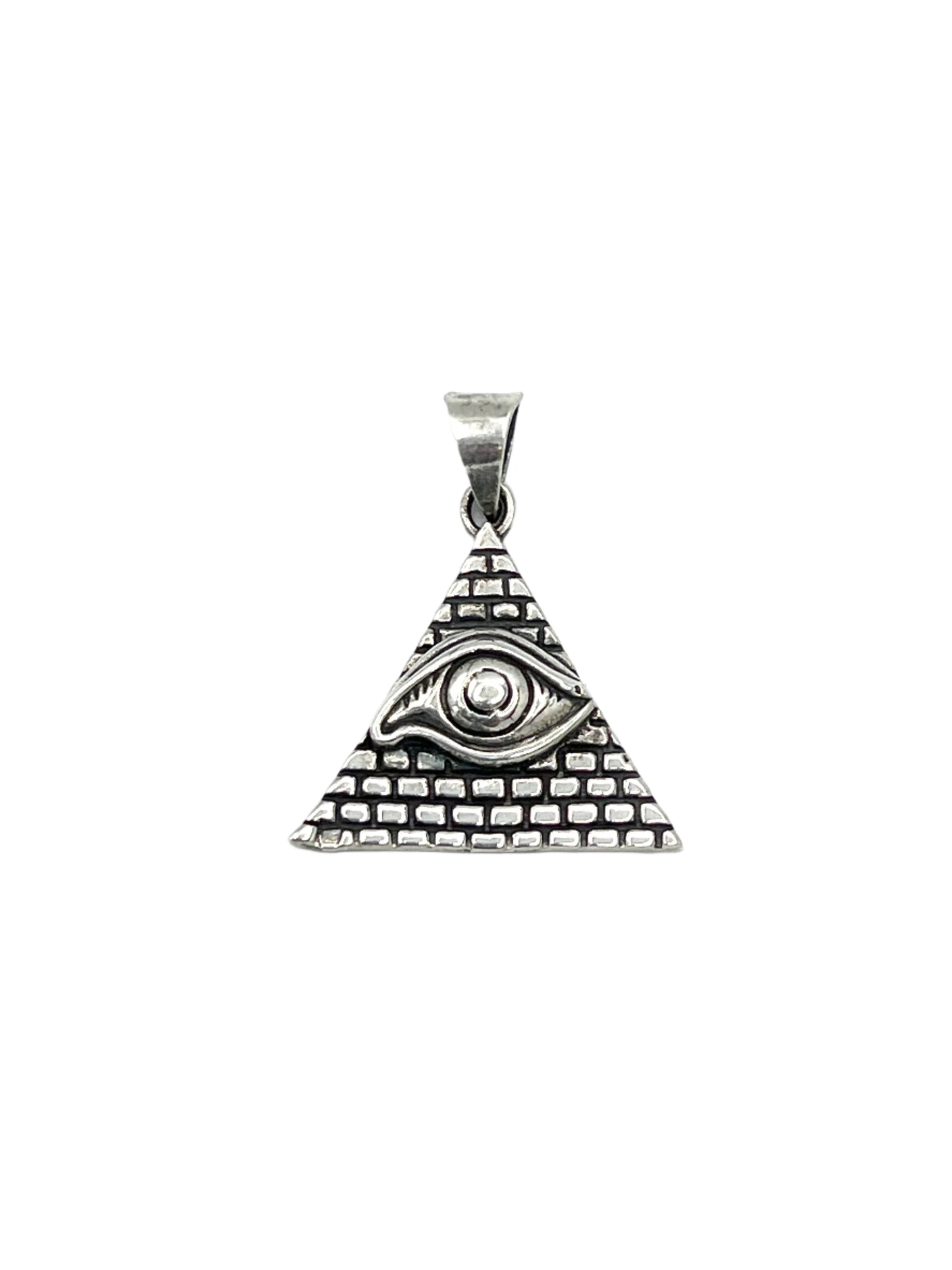 Silver Eye of Horus Pyramid Pendant