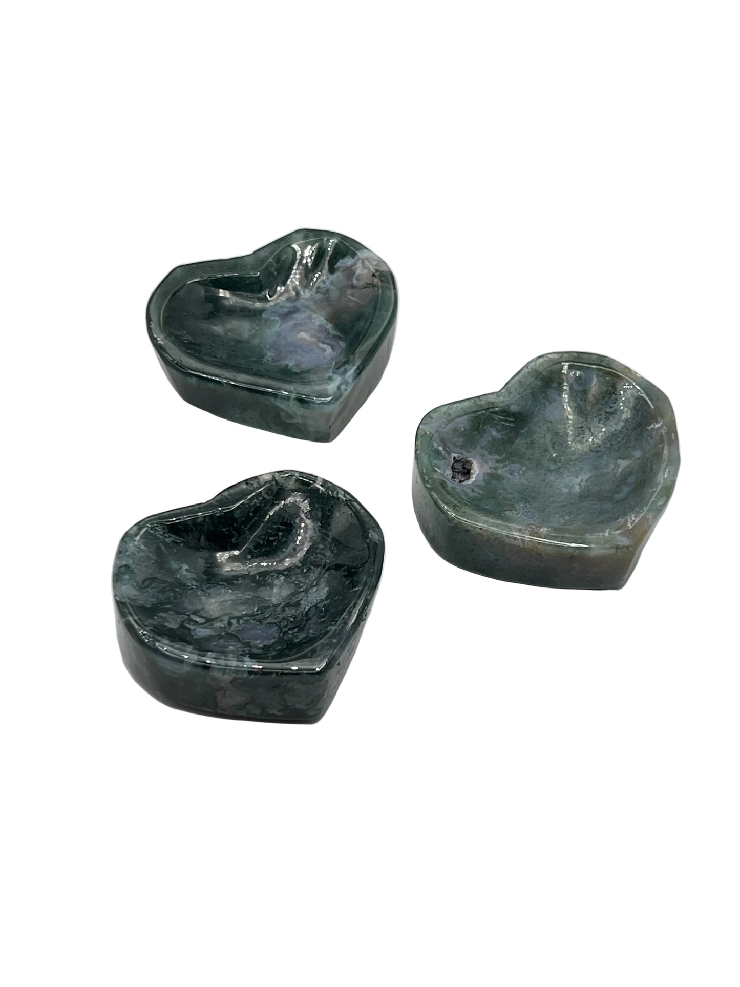 Moss Agate Heart Bowl