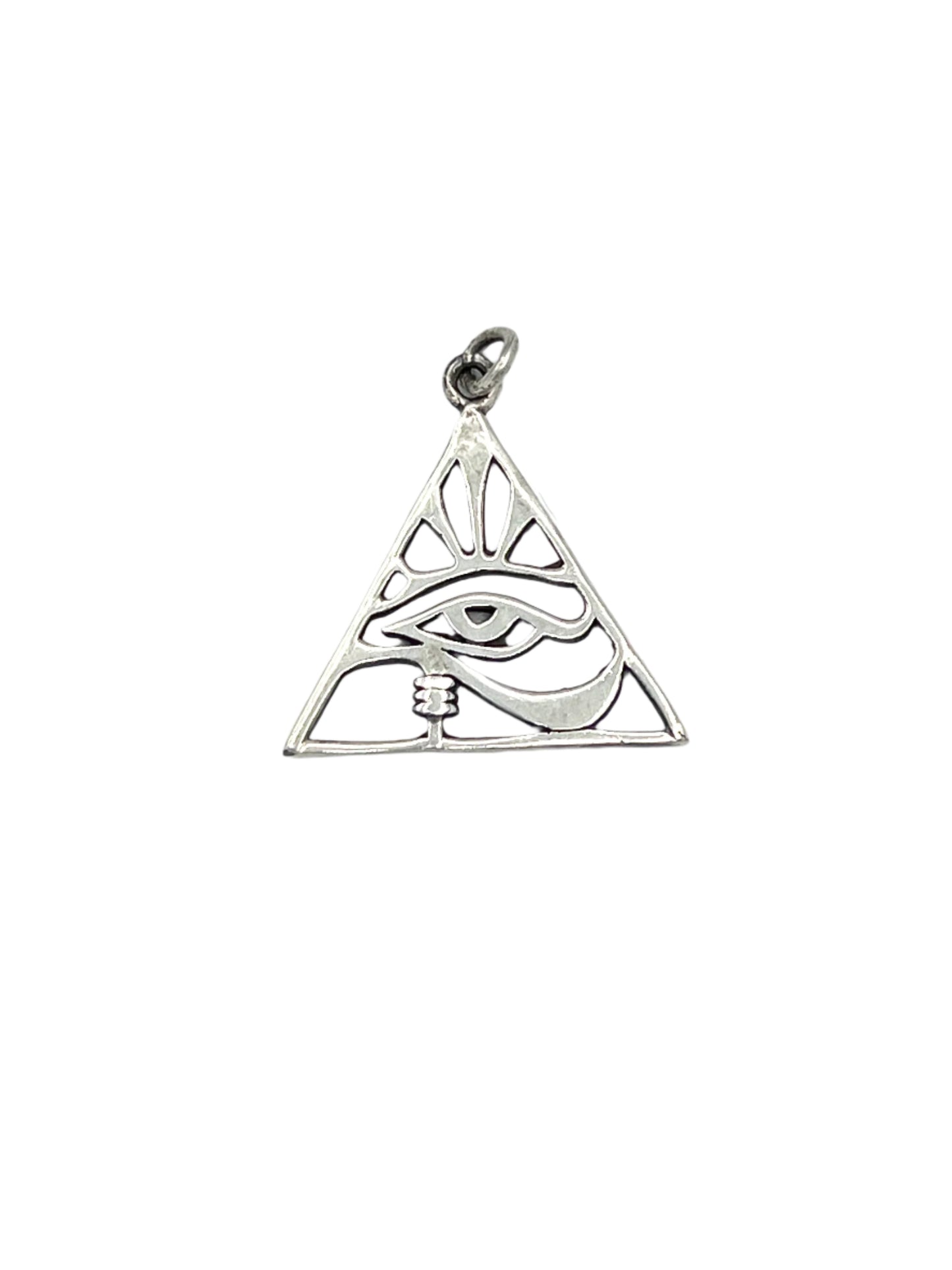 Silver Eye of Horus Pyramid Pendant