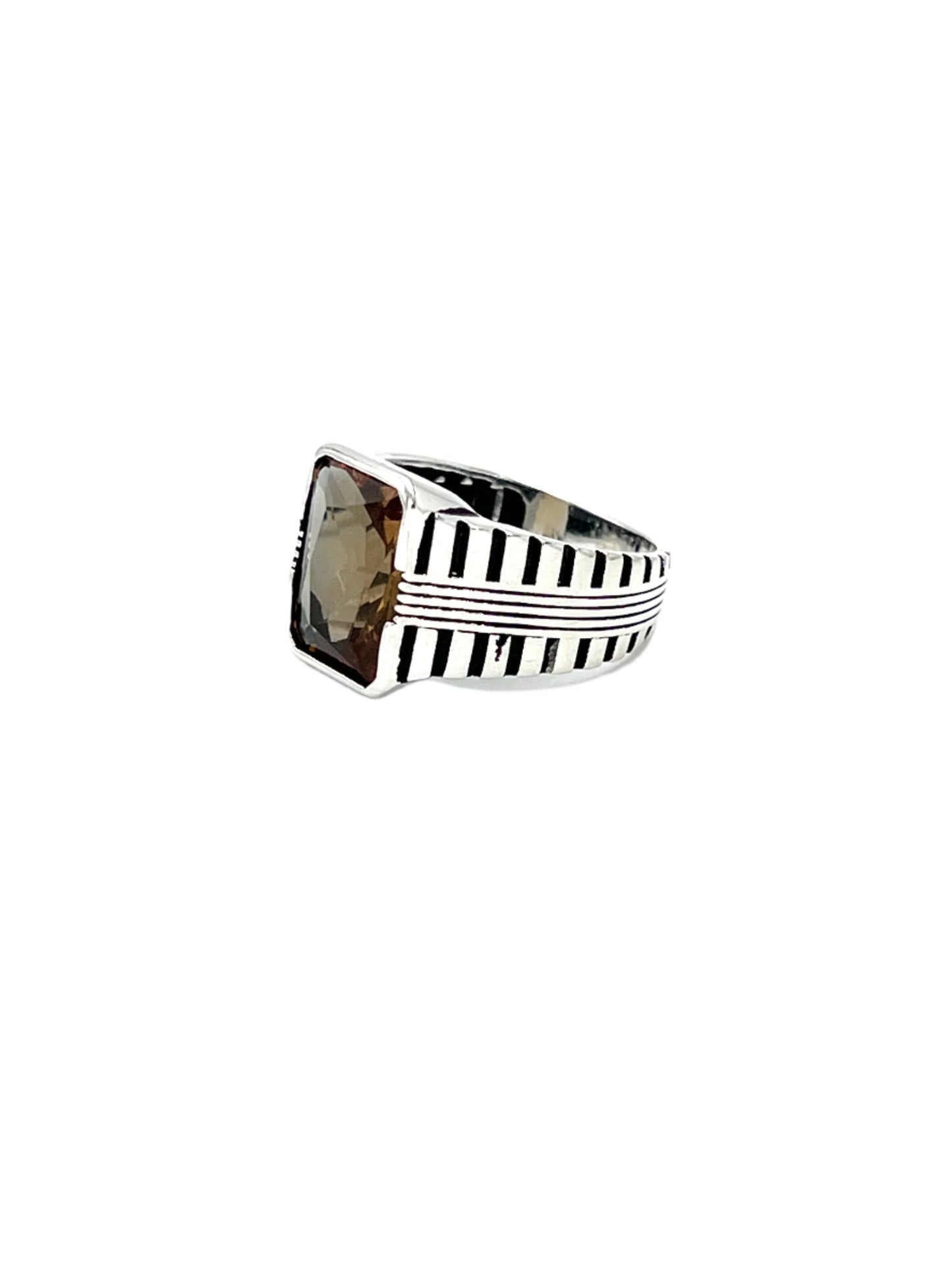Silver Zultanite Rectangle Ring