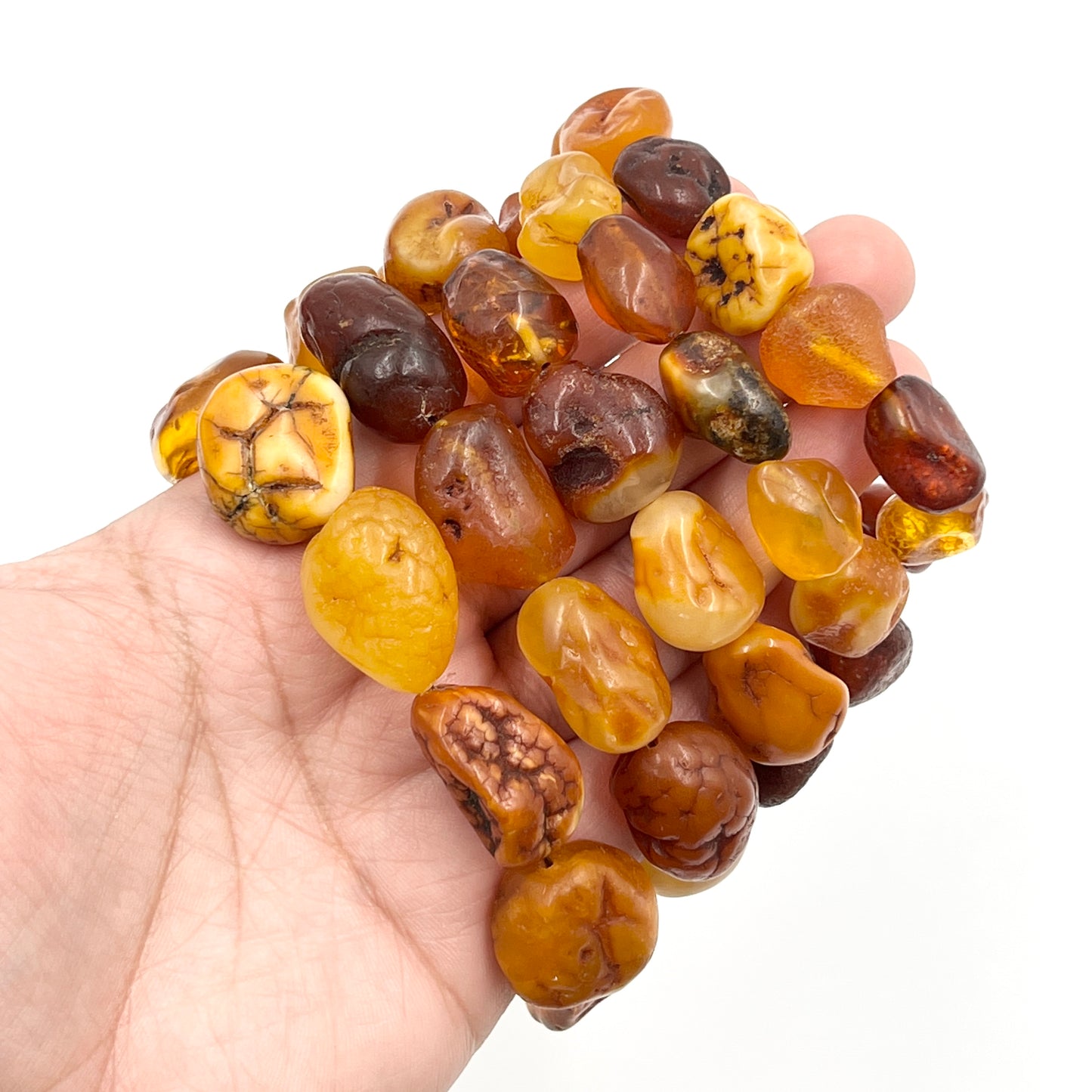 Large Unpolished Multi Amber Bracelets