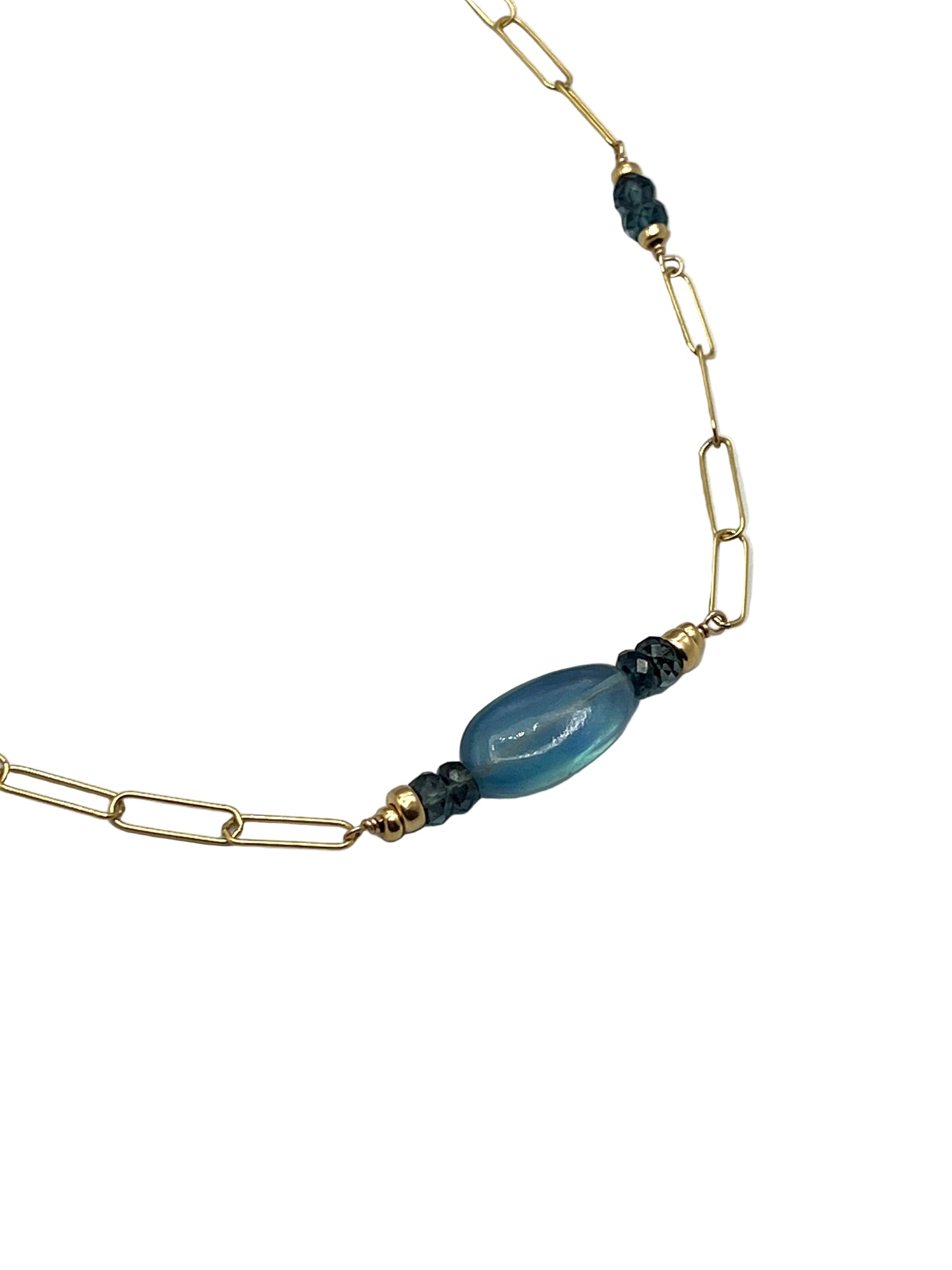 Aquamarine Gold Filled Necklace