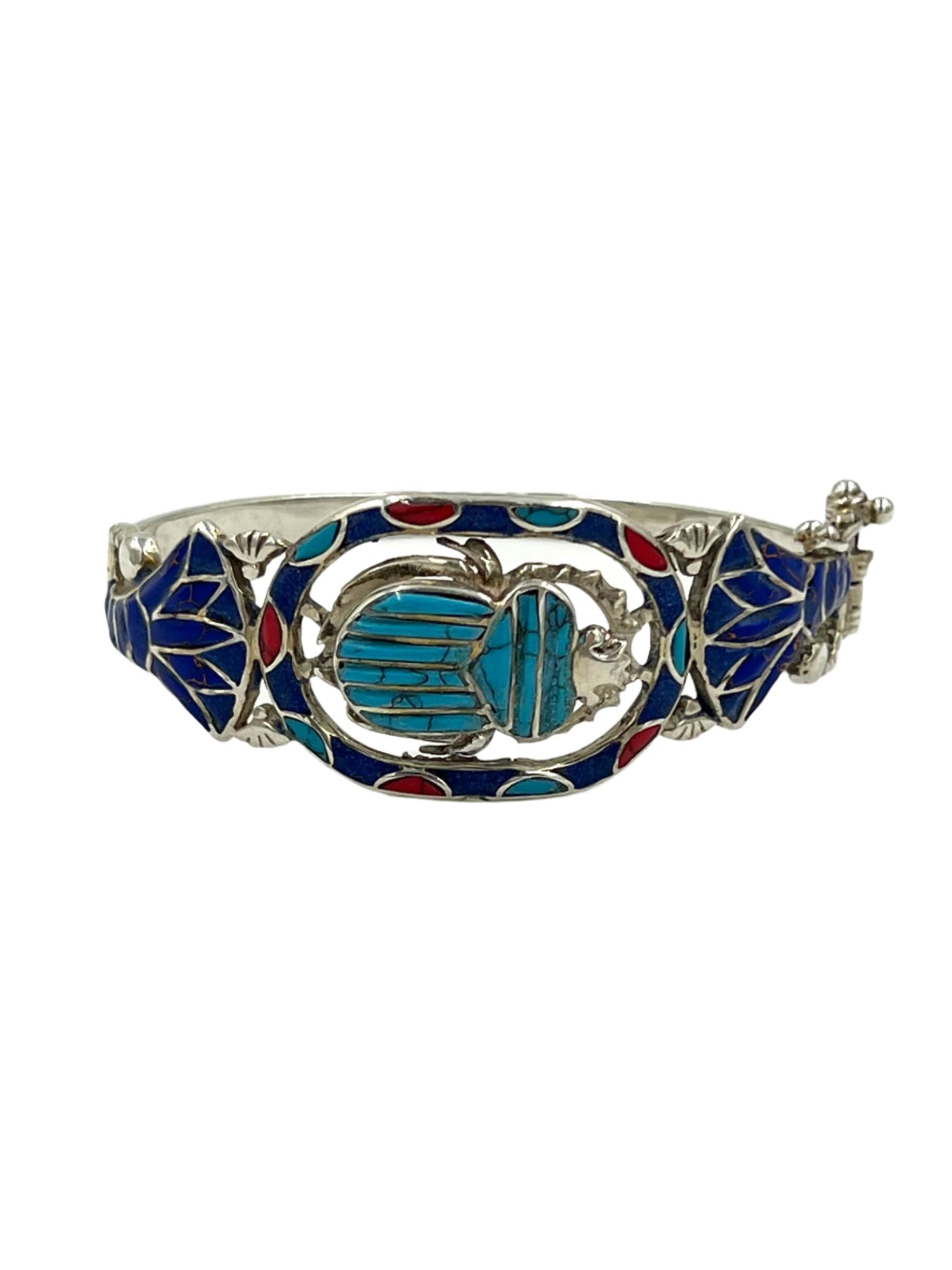 Large Silver Scarab Bracelets