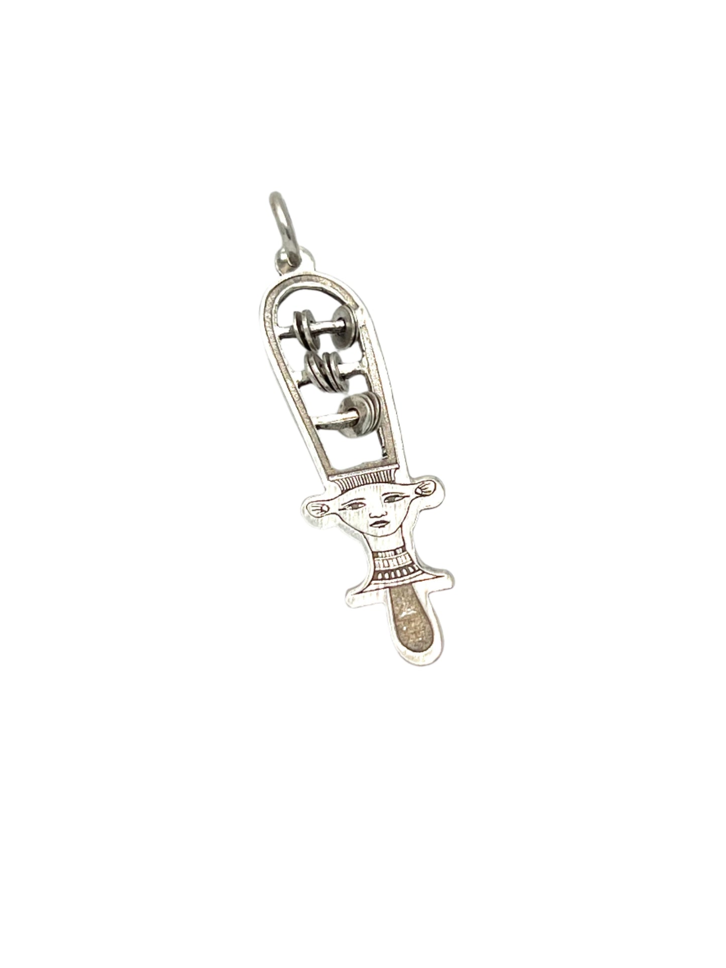 Silver Sistrum Goddess Pendants