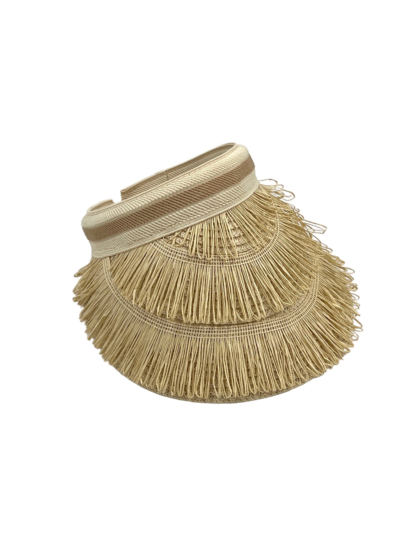 Woven Straw Visor Hat