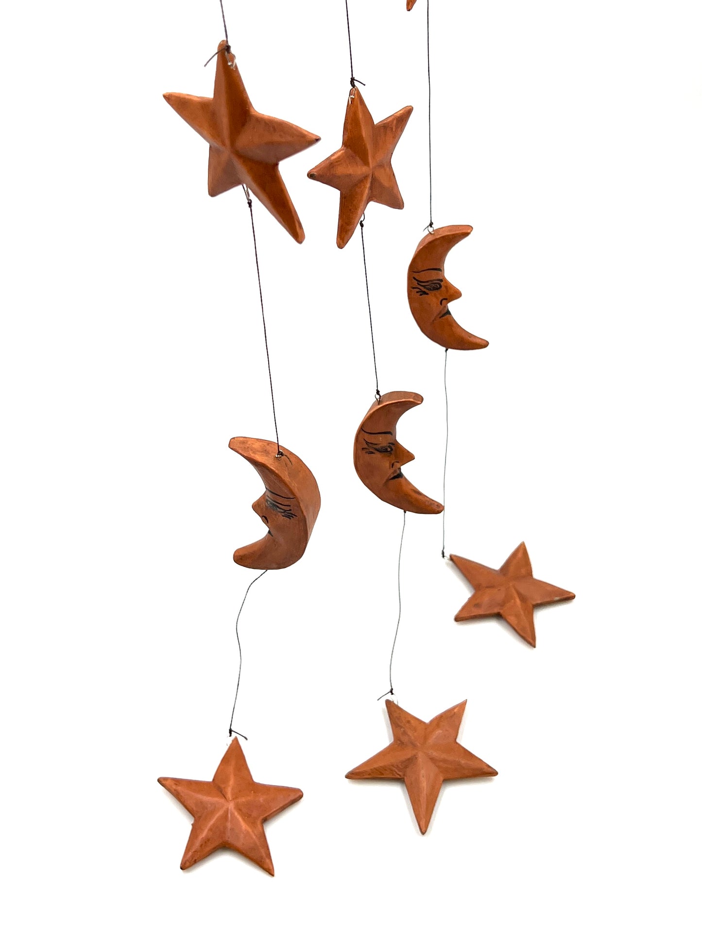 Black Sun and Moon Painted Mobile