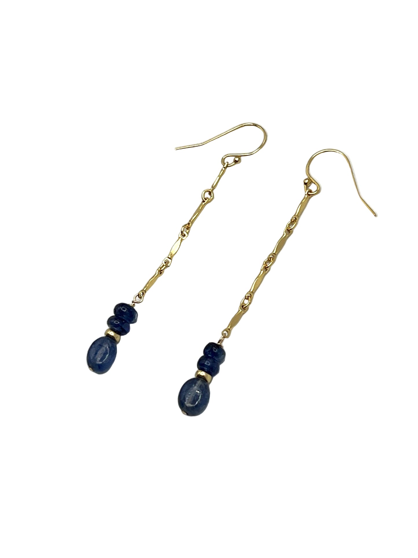 Sapphire & Ruby Gold Filled Earrings