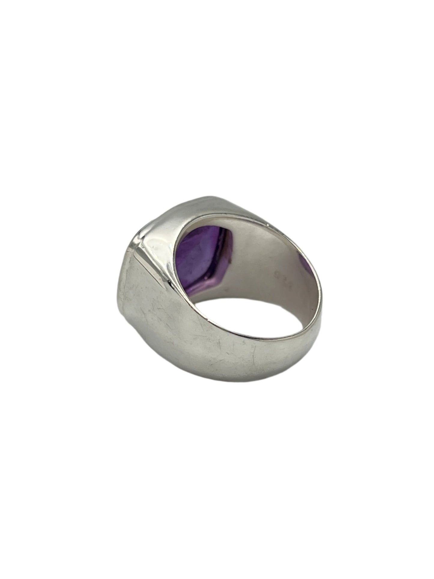 Sterling Silver Rectangle Gemstone Rings