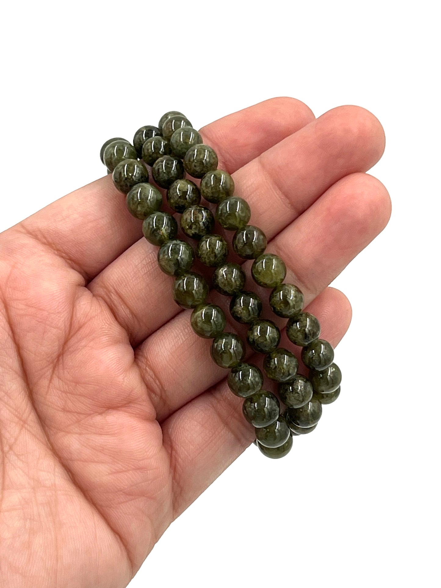 Green Garnet Beaded Bracelet
