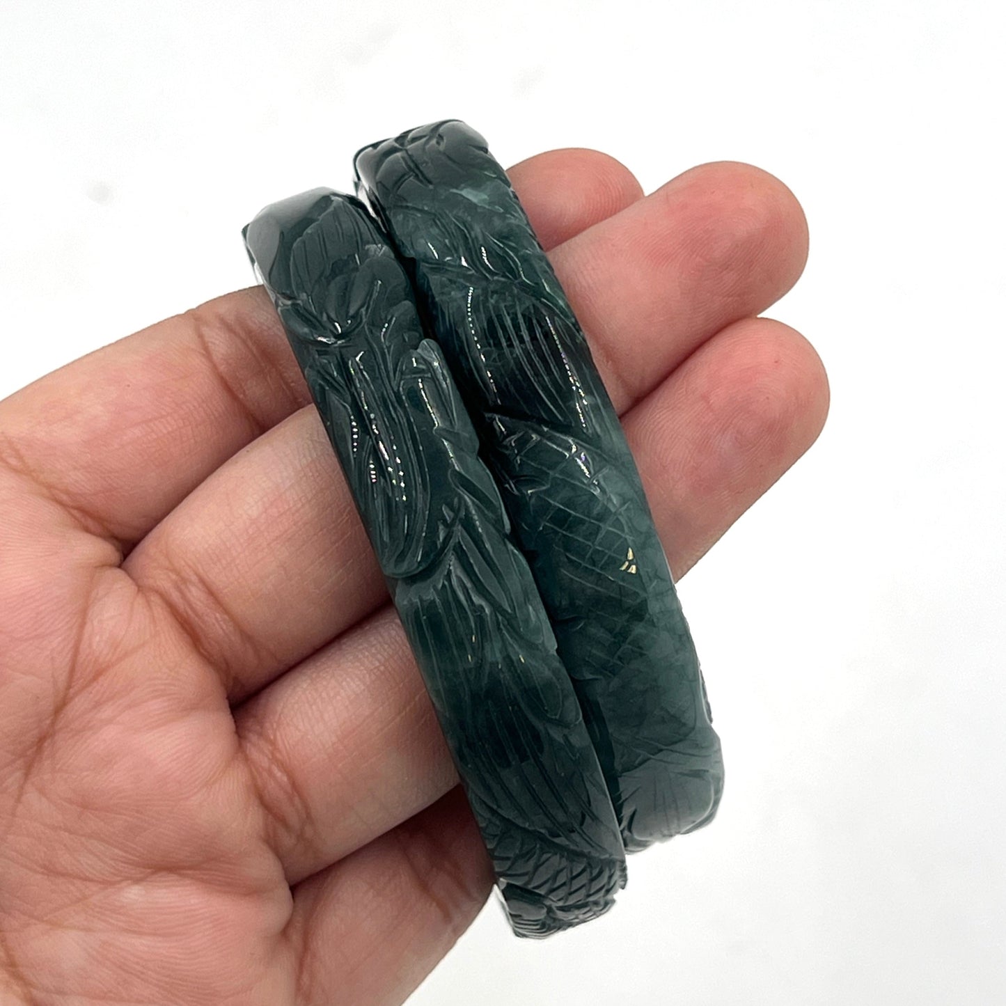 Jade Dragon Bangle Bracelets