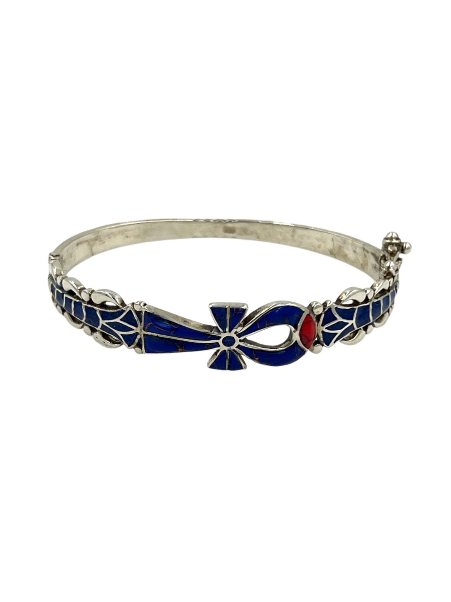 Large Silver Ankh Bracelet